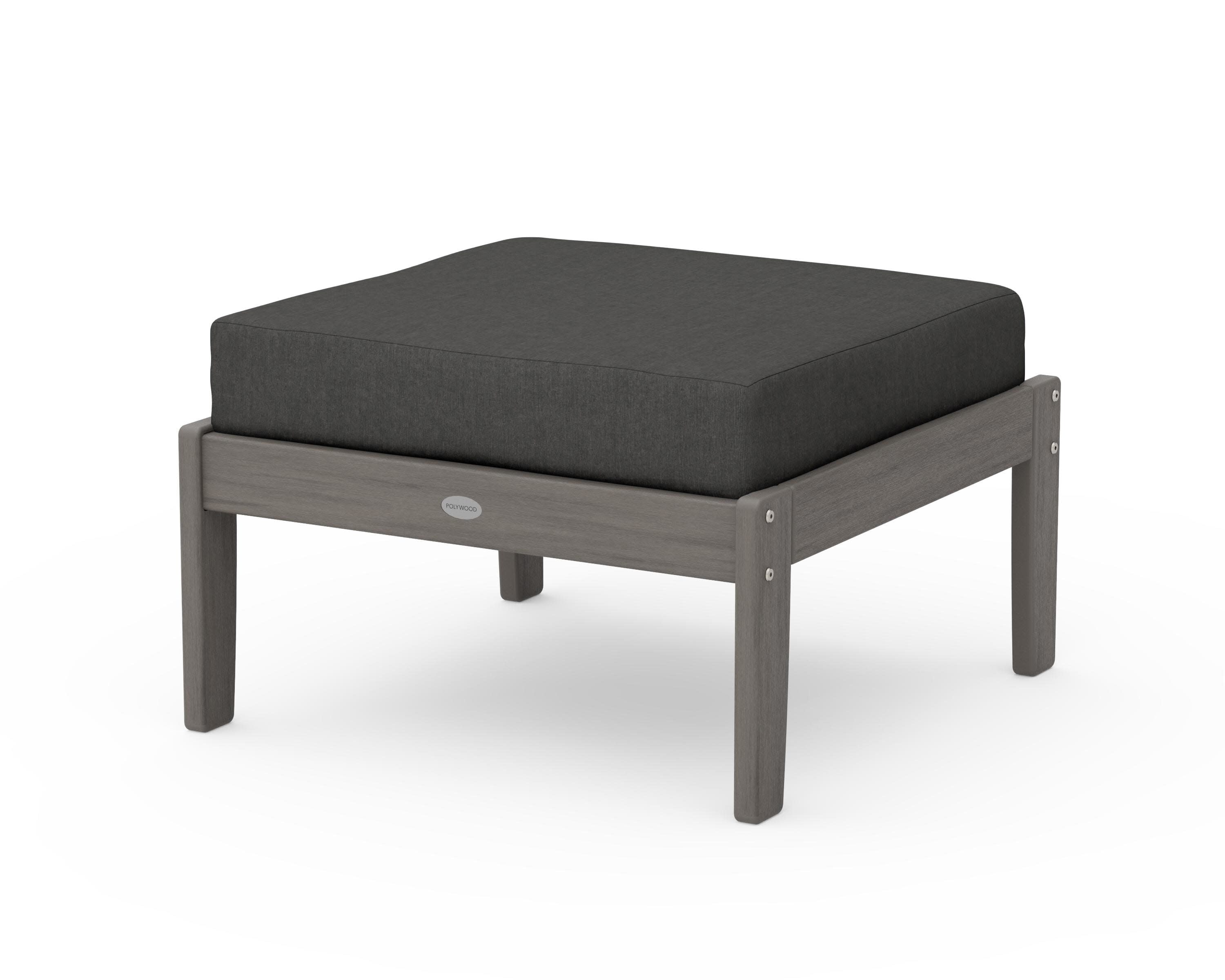 Braxton Deep Seating Ottoman in Driftwood / Spectrum Carbon