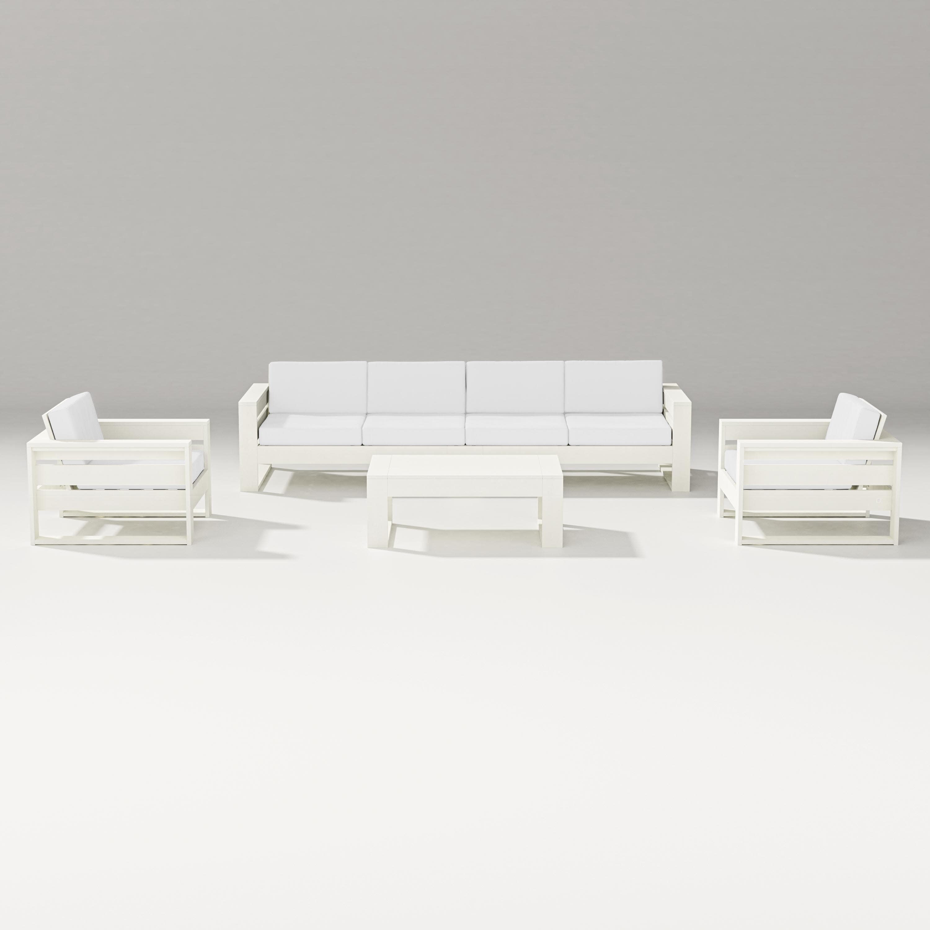 Latitude 5-Piece Lounge Sofa Set in Vintage White / Natural