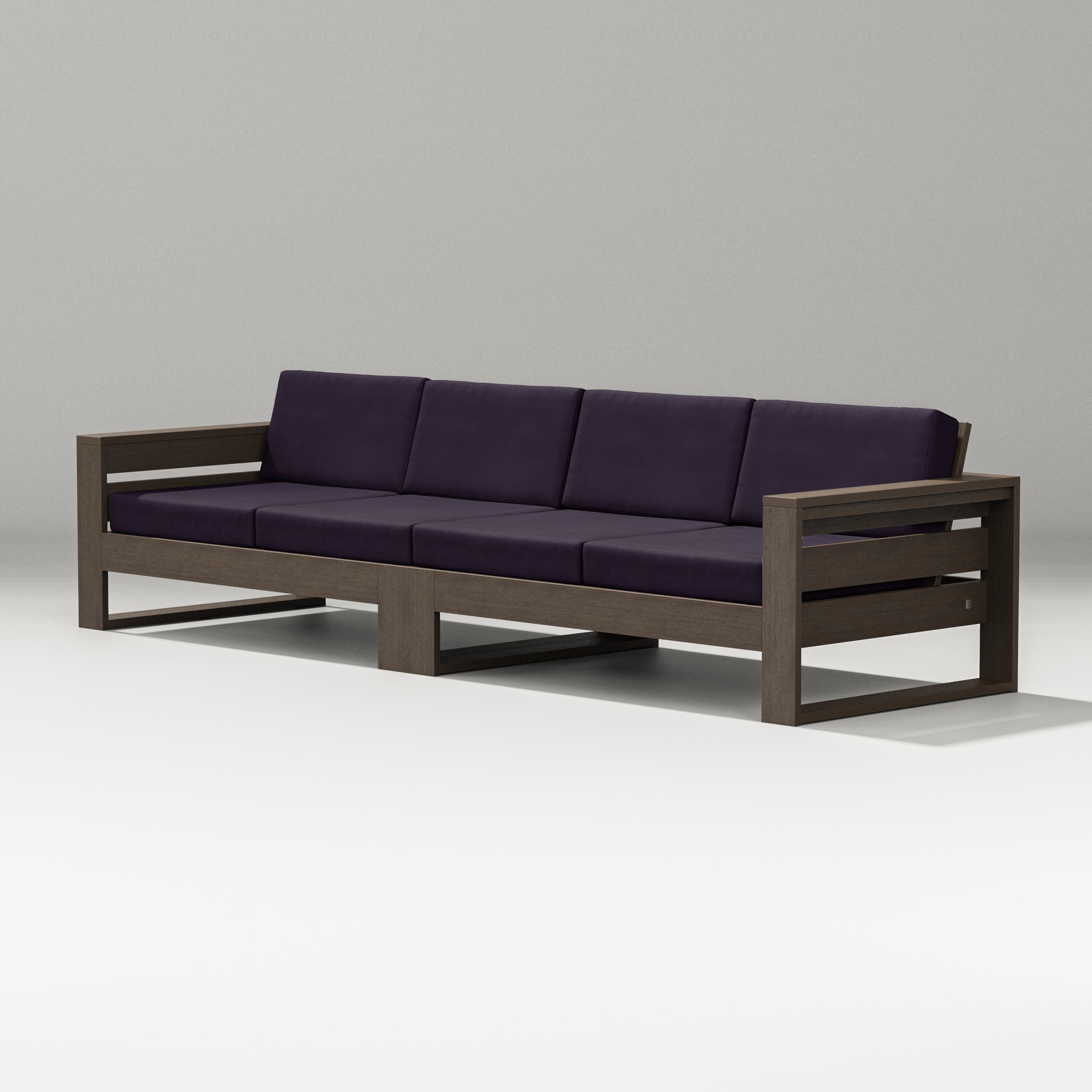 Latitude Straight Sectional in Kona / Navy Linen