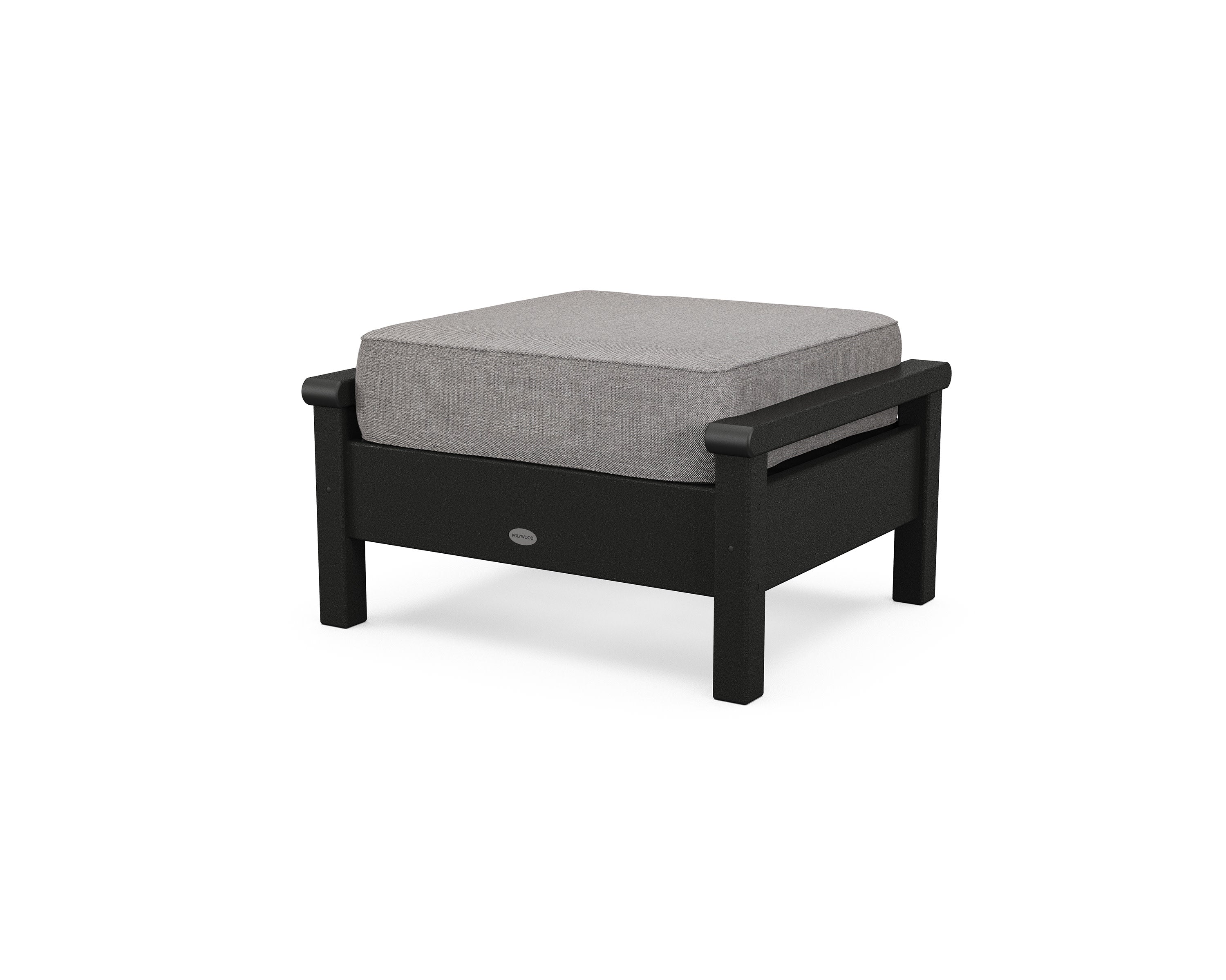 Harbour Deep Seating Ottoman in Black / Grey Mist