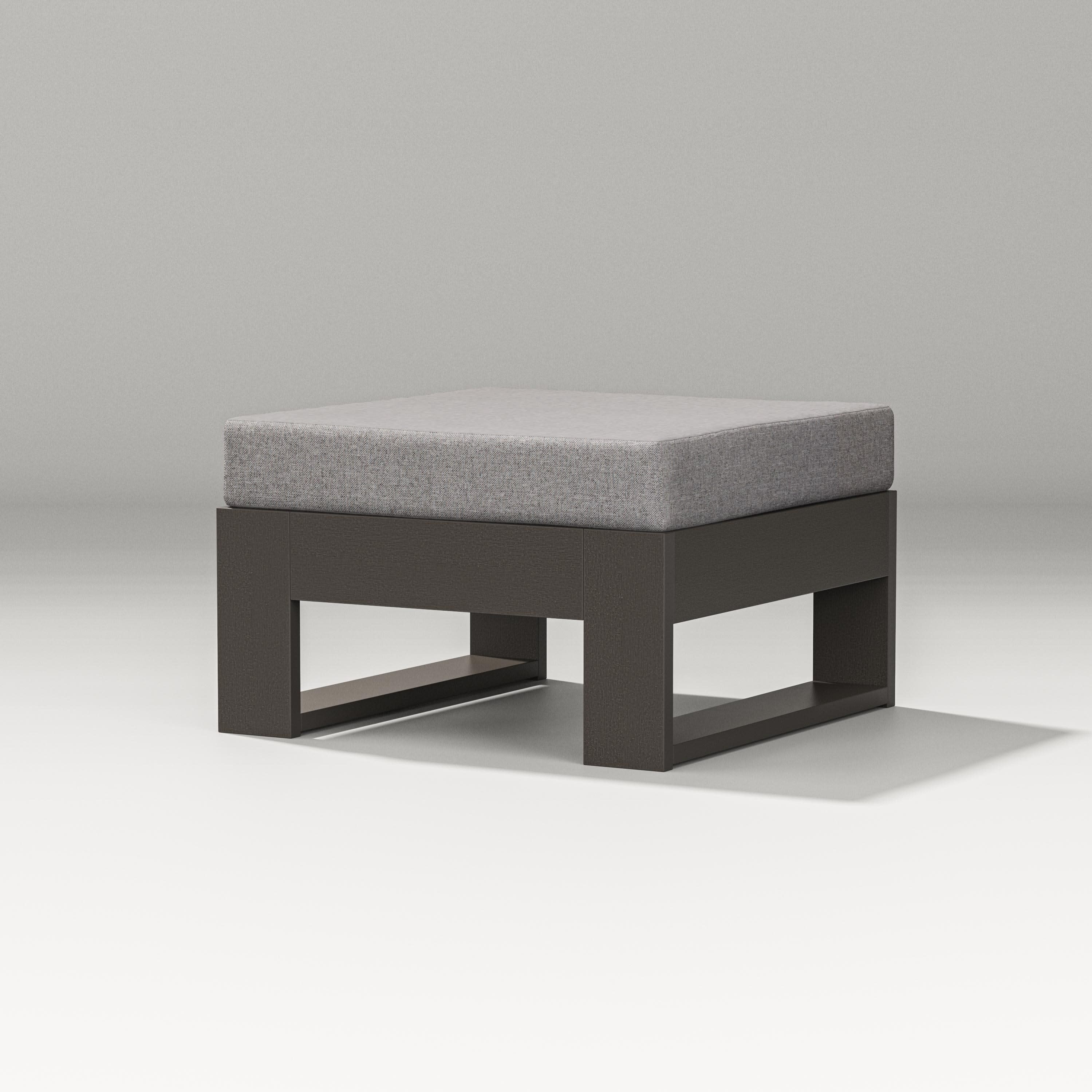 Latitude Lounge Ottoman in Vintage Coffee / Grey Mist