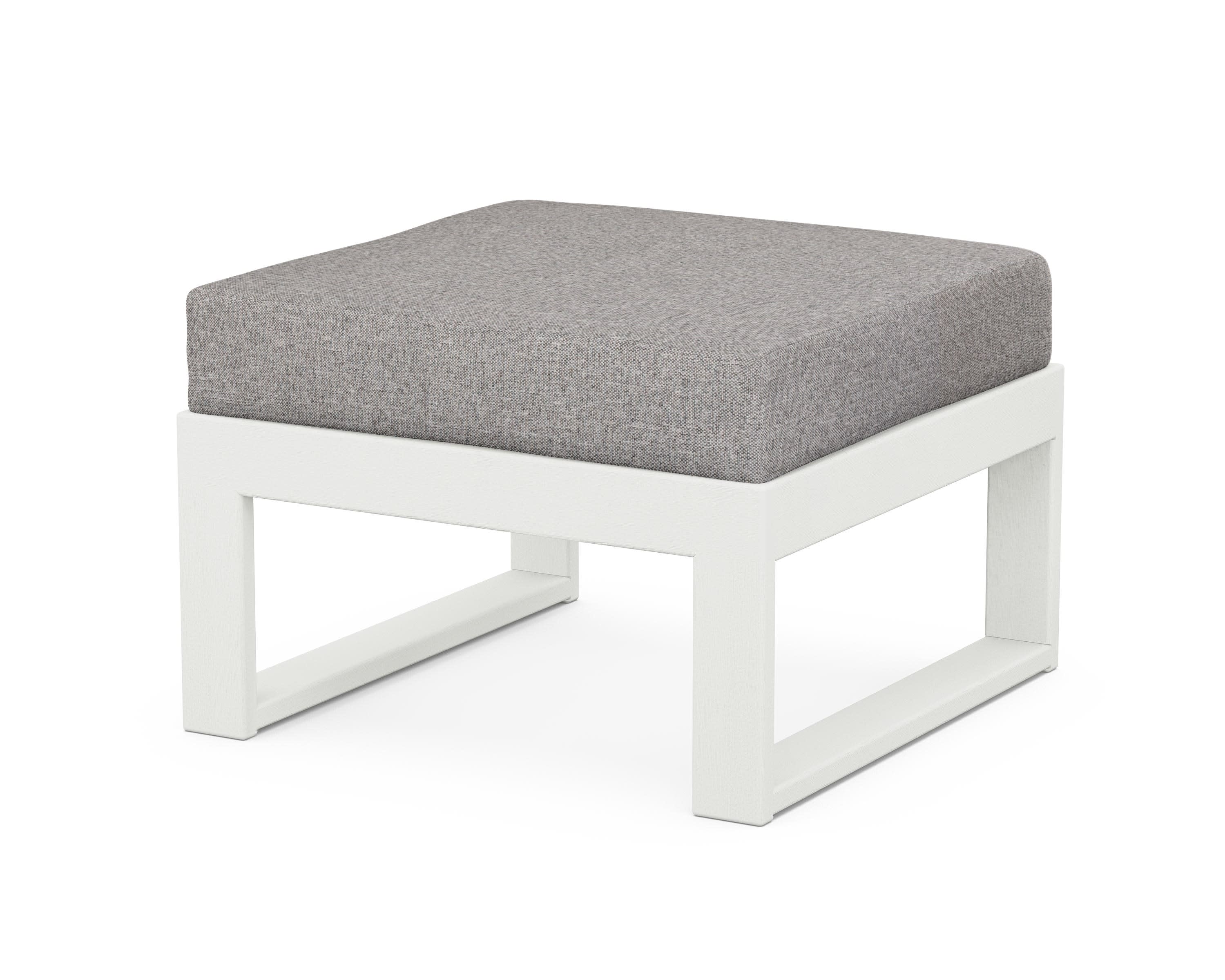 Modular Ottoman - Modern in Vintage White / Grey Mist