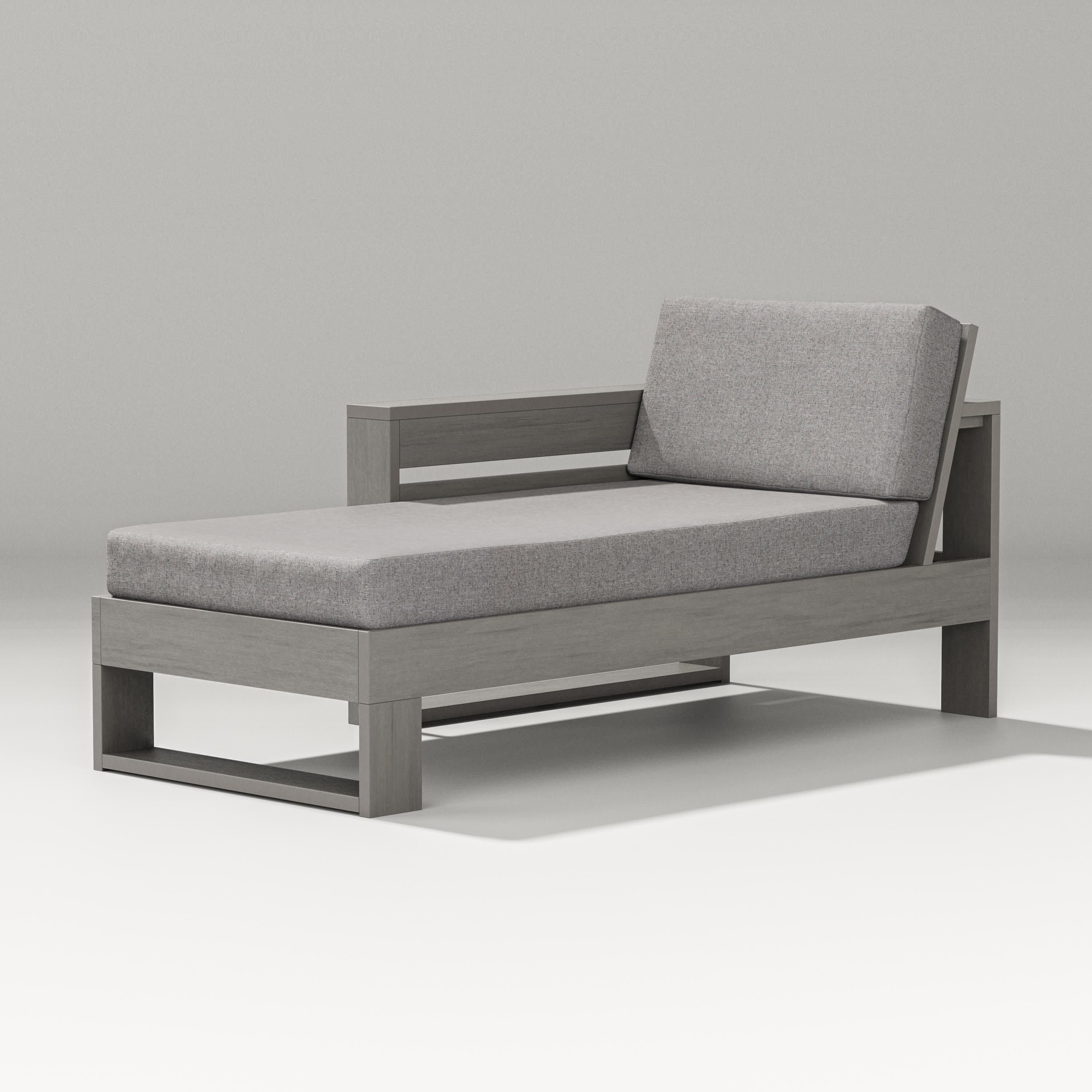 Latitude Modular Left Arm Chaise in Driftwood / Grey Mist