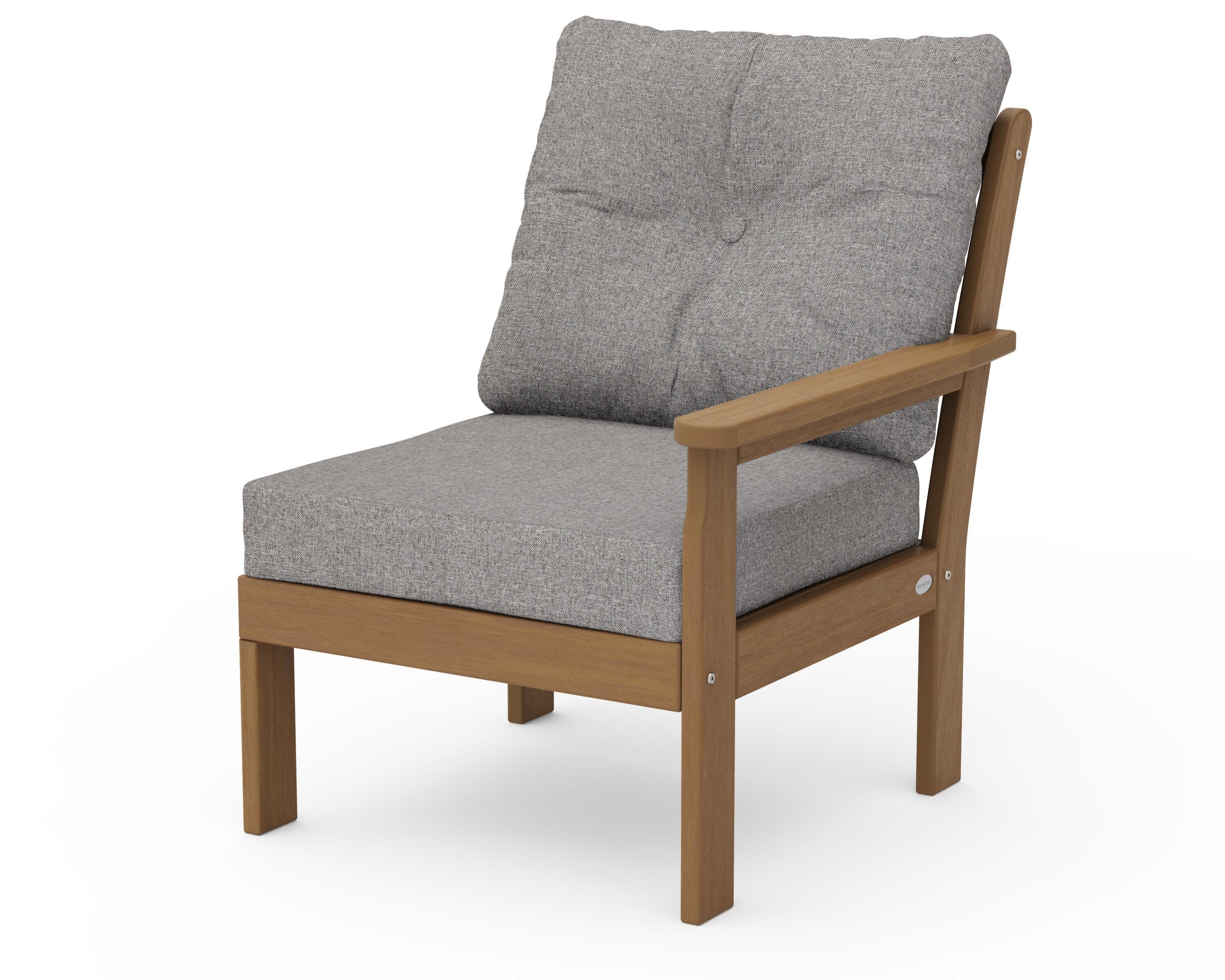 Vineyard Modular Right Arm Chair in Natural / Grey Mist