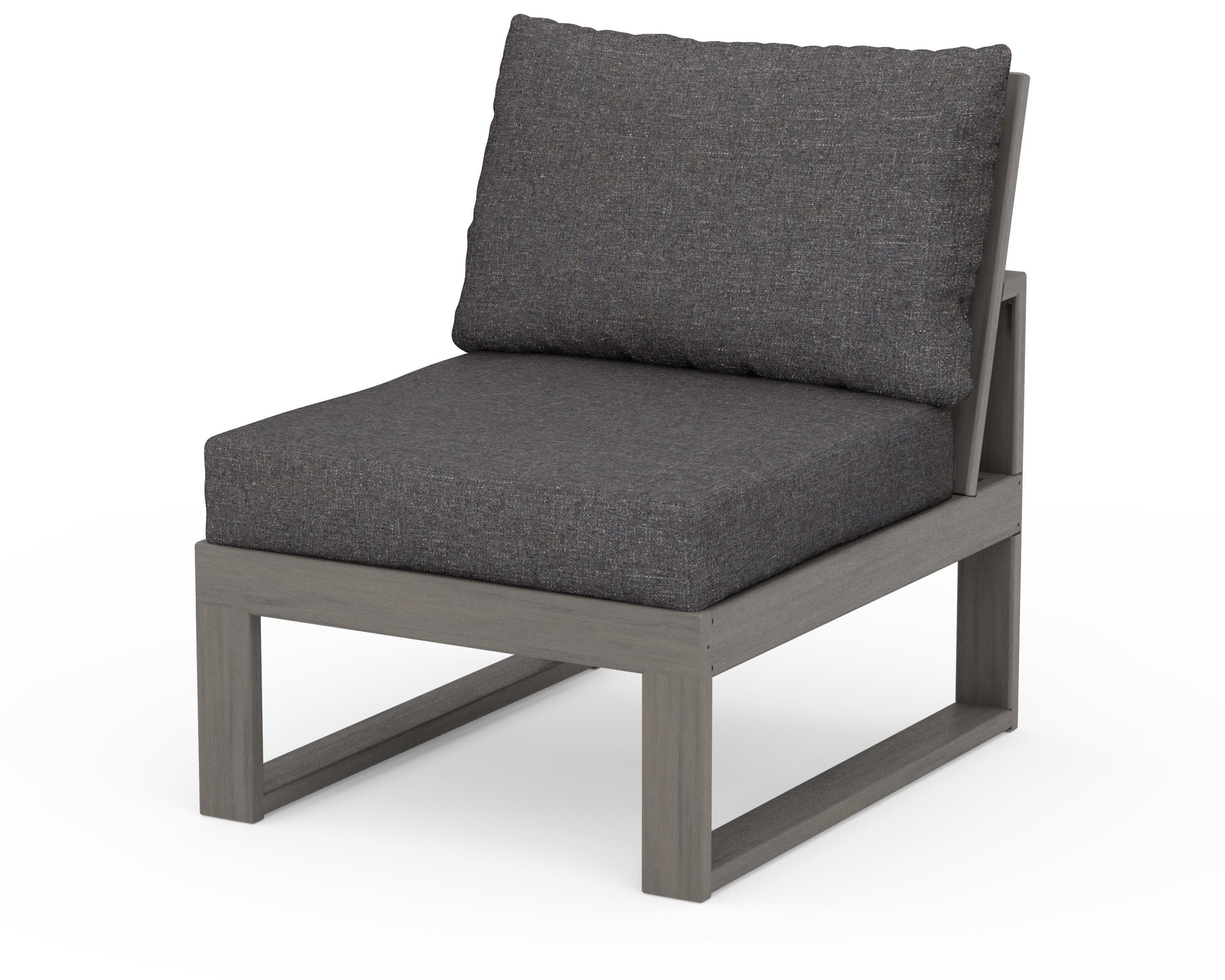 Modular Armless Chair in Driftwood / Ash Charcoal