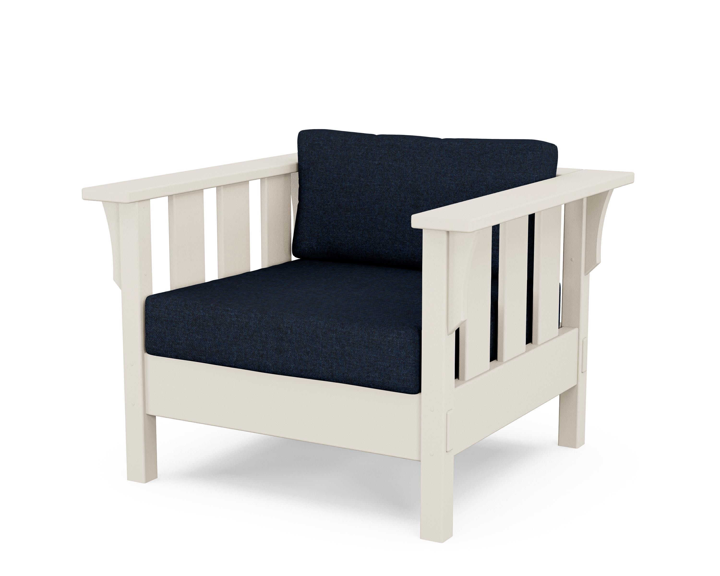 Acadia Deep Seating Chair in Sand / Marine Indigo