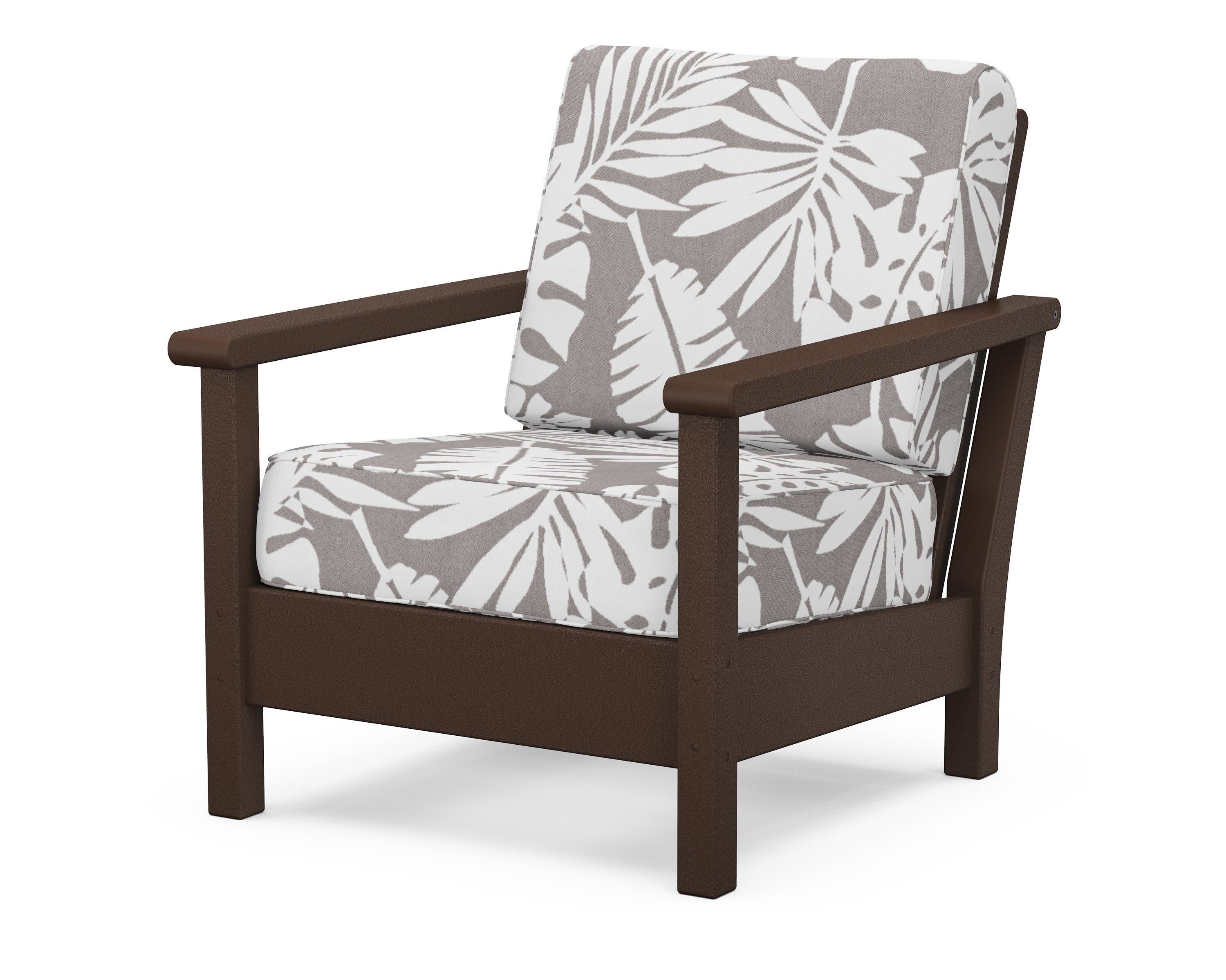 Harbour Deep Seating Chair in Mahogany / Leaf Grey Mist
