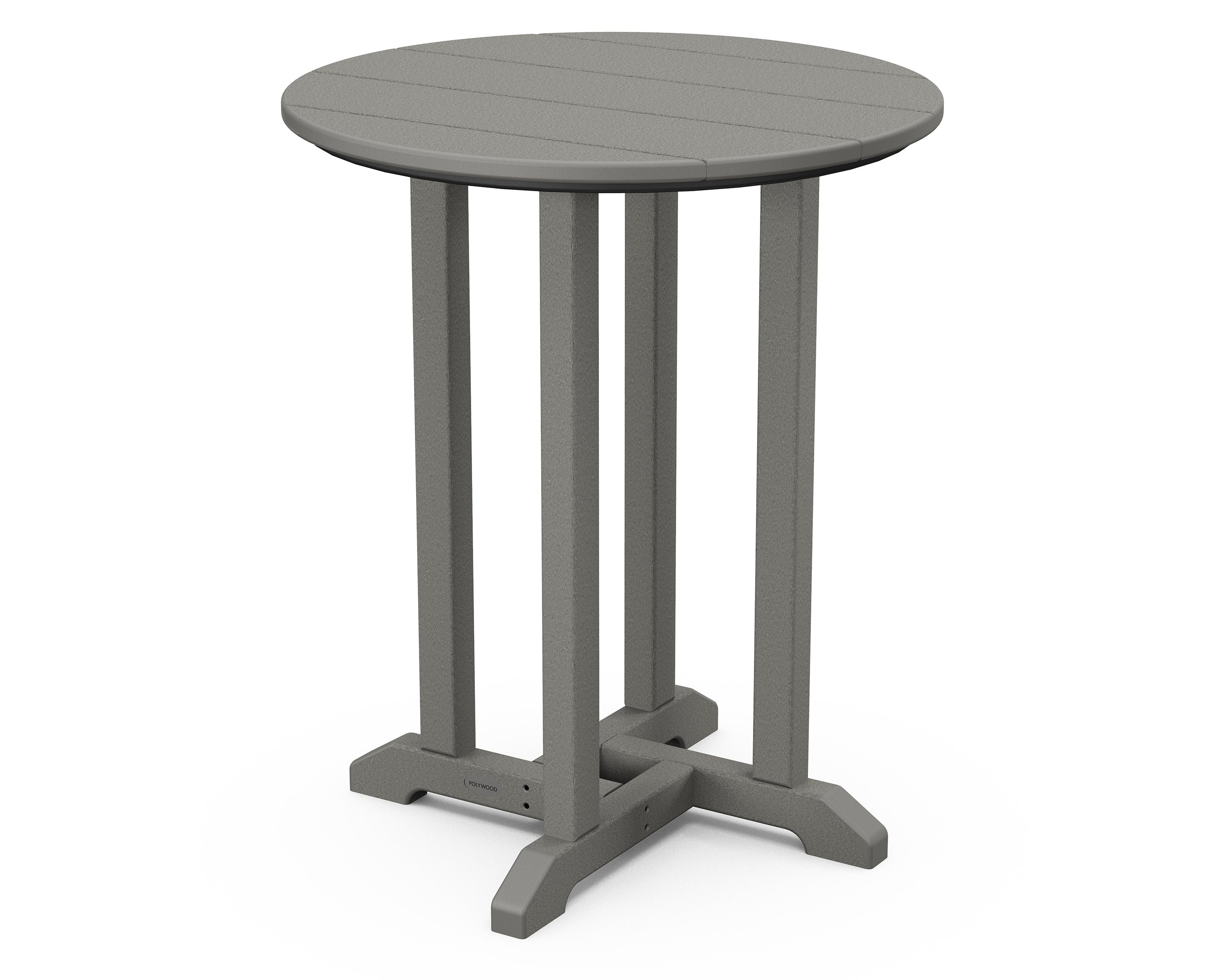 24" Round Farmhouse Bistro Table in Slate Grey