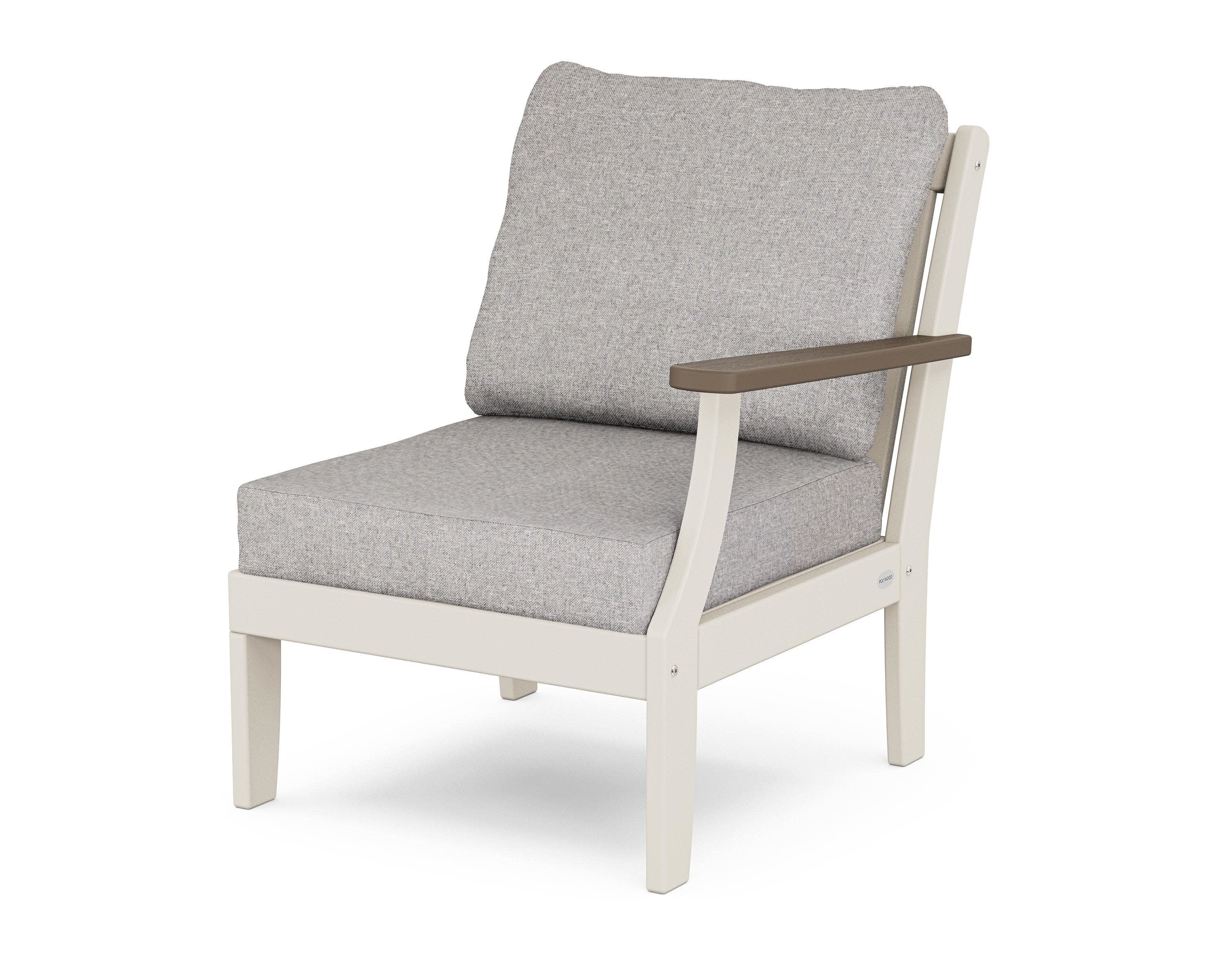 Braxton Modular Right Arm Chair in Sand / Kona / Grey Mist