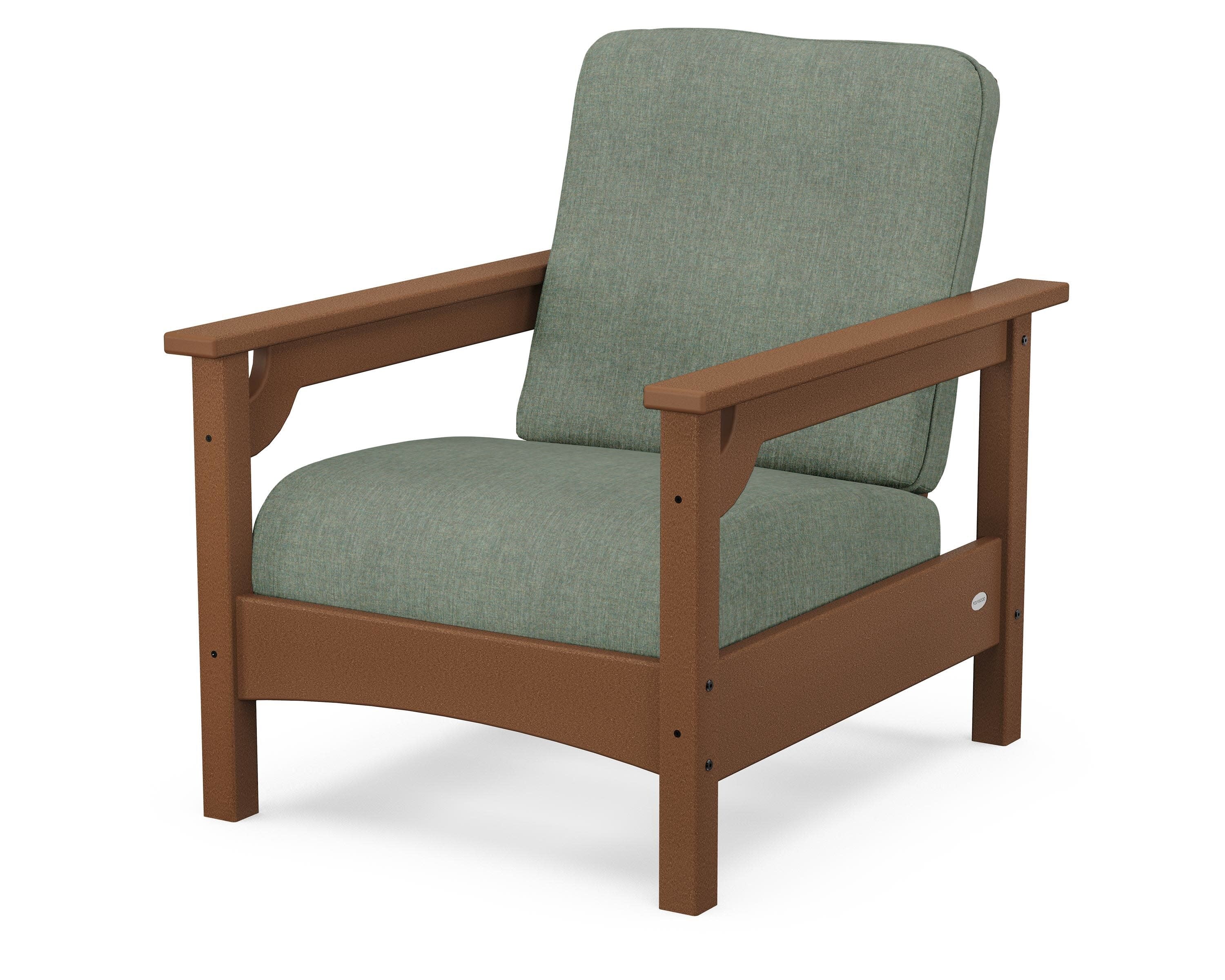 Club Chair in Teak / Cast Sage