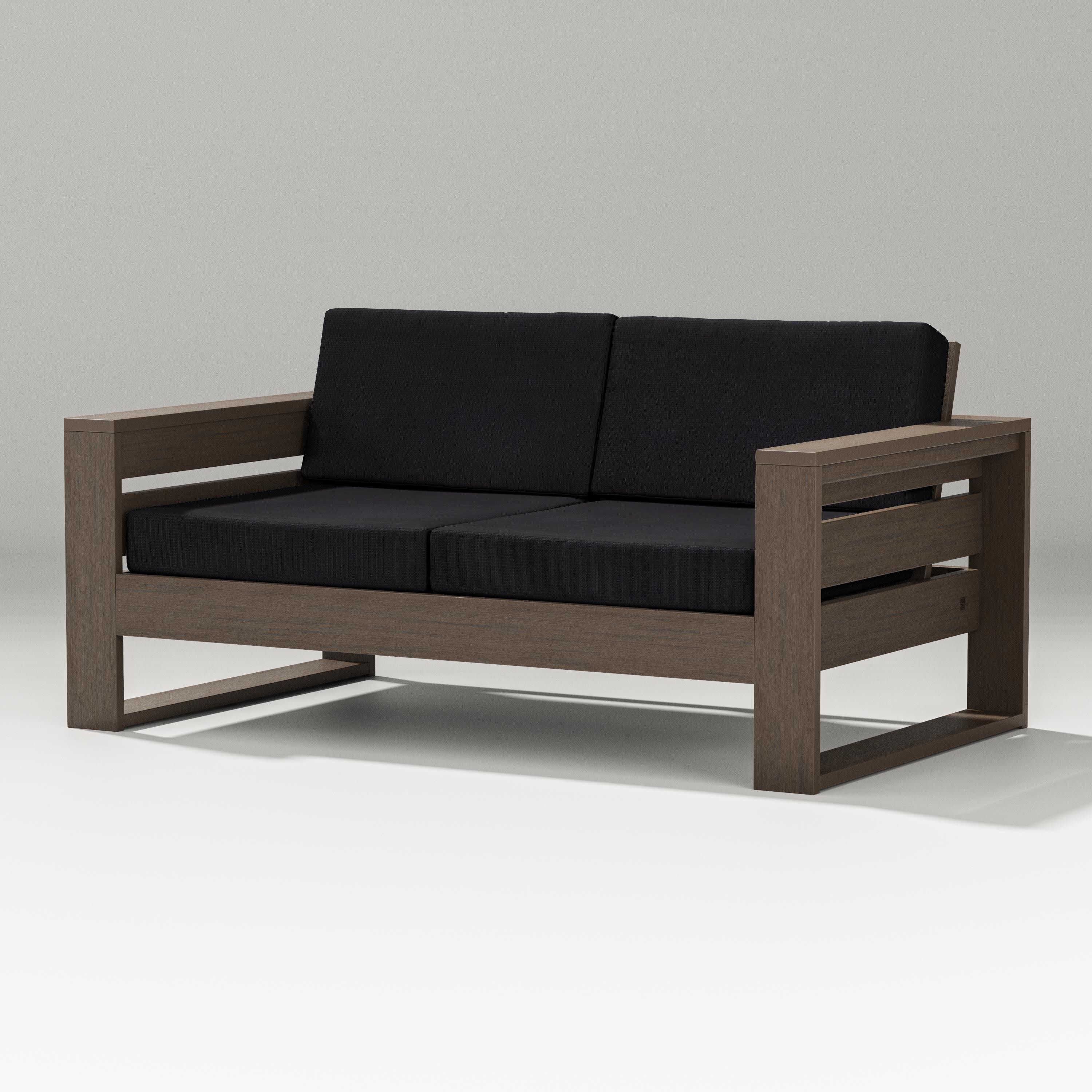 Latitude Loveseat in Kona / Midnight Linen