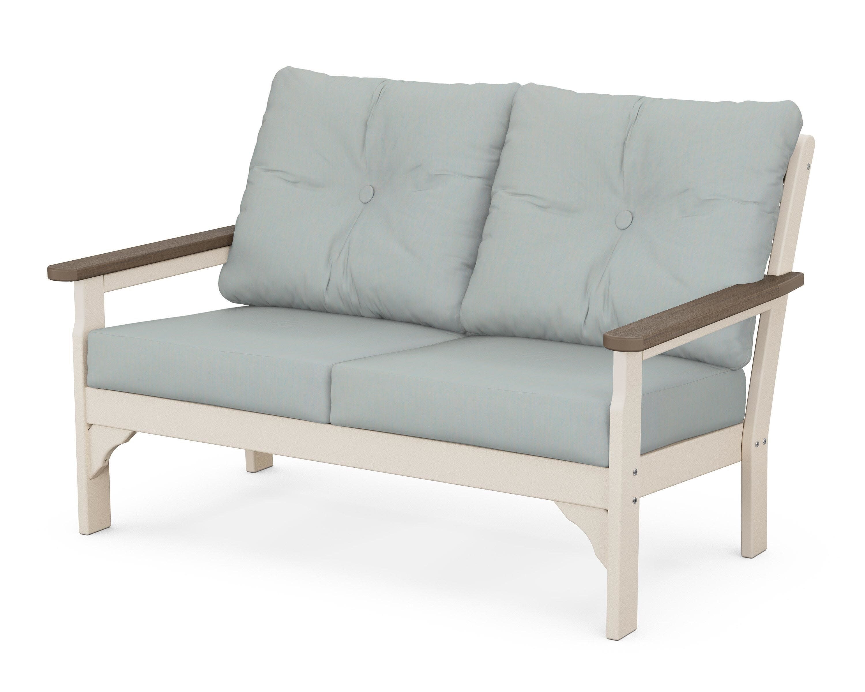 Vineyard Deep Seating Loveseat in Sand / Kona / Spa
