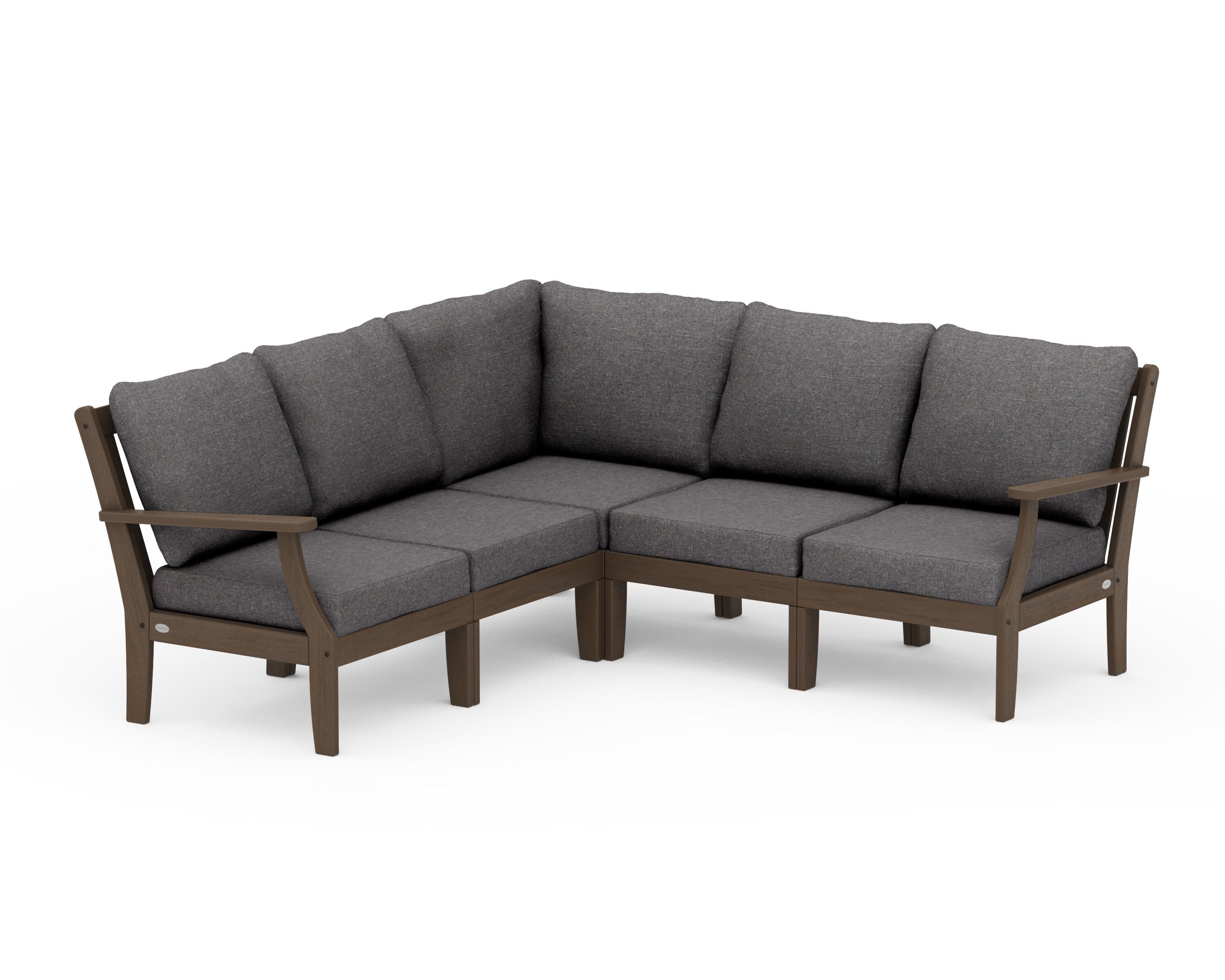Braxton Modular 5-Piece Deep Seating Set in Kona / Ash Charcoal