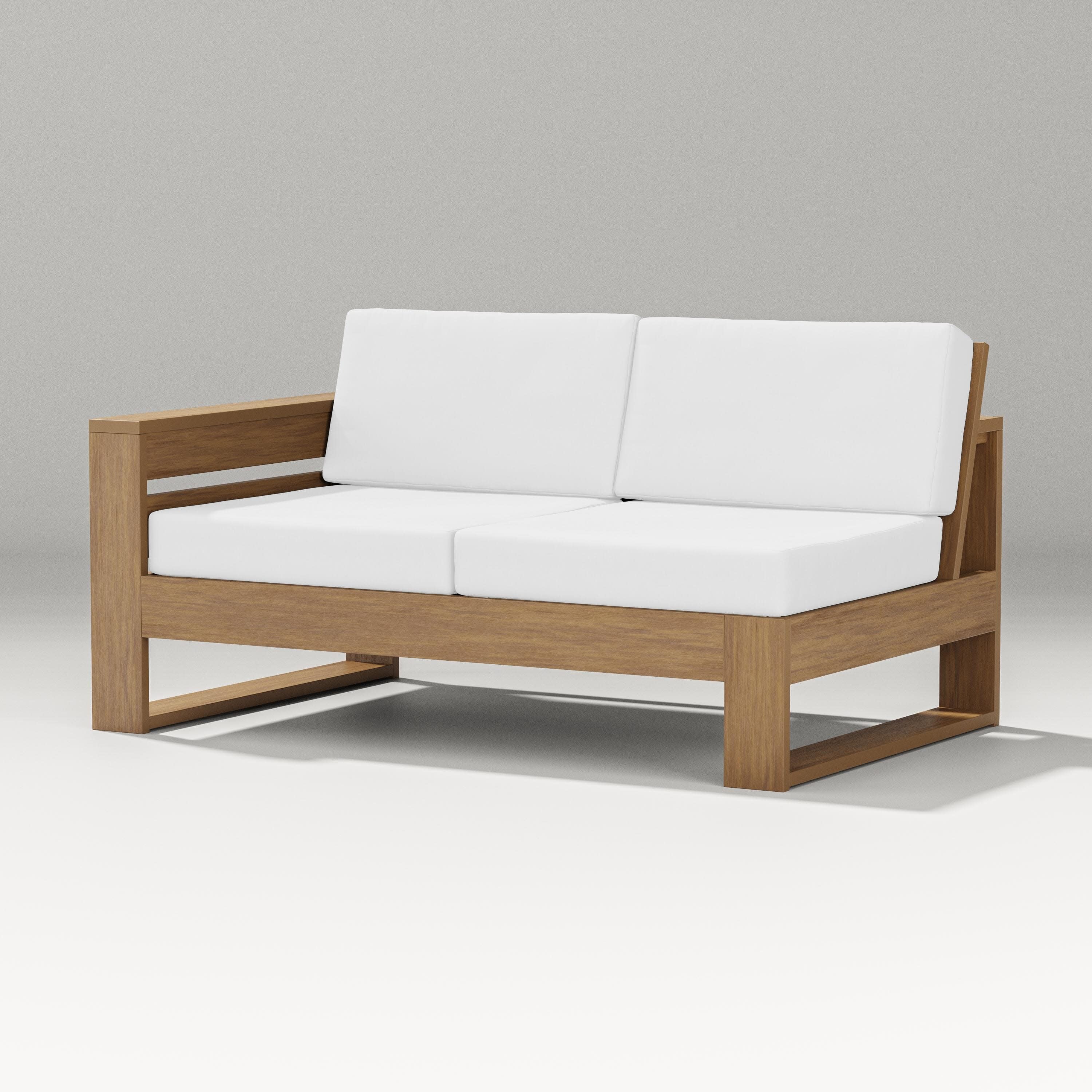 Latitude Modular Left Arm Loveseat in Natural / Natural