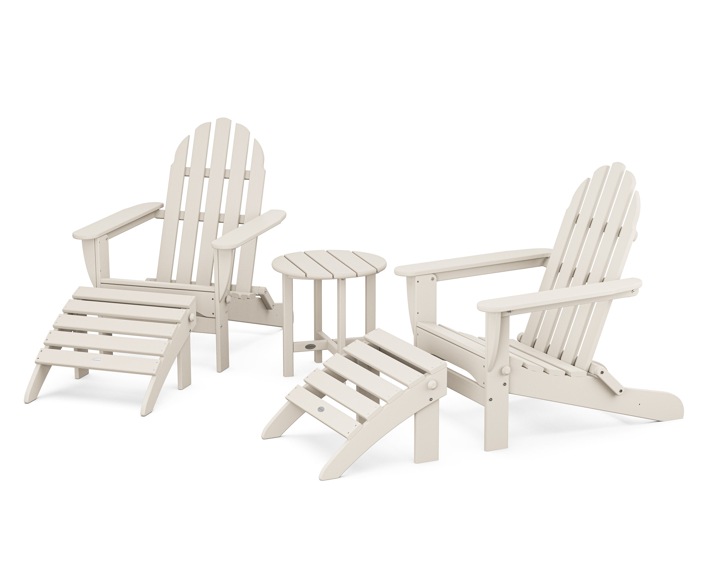 Classic Adirondack 5-Piece Casual Set in Sand