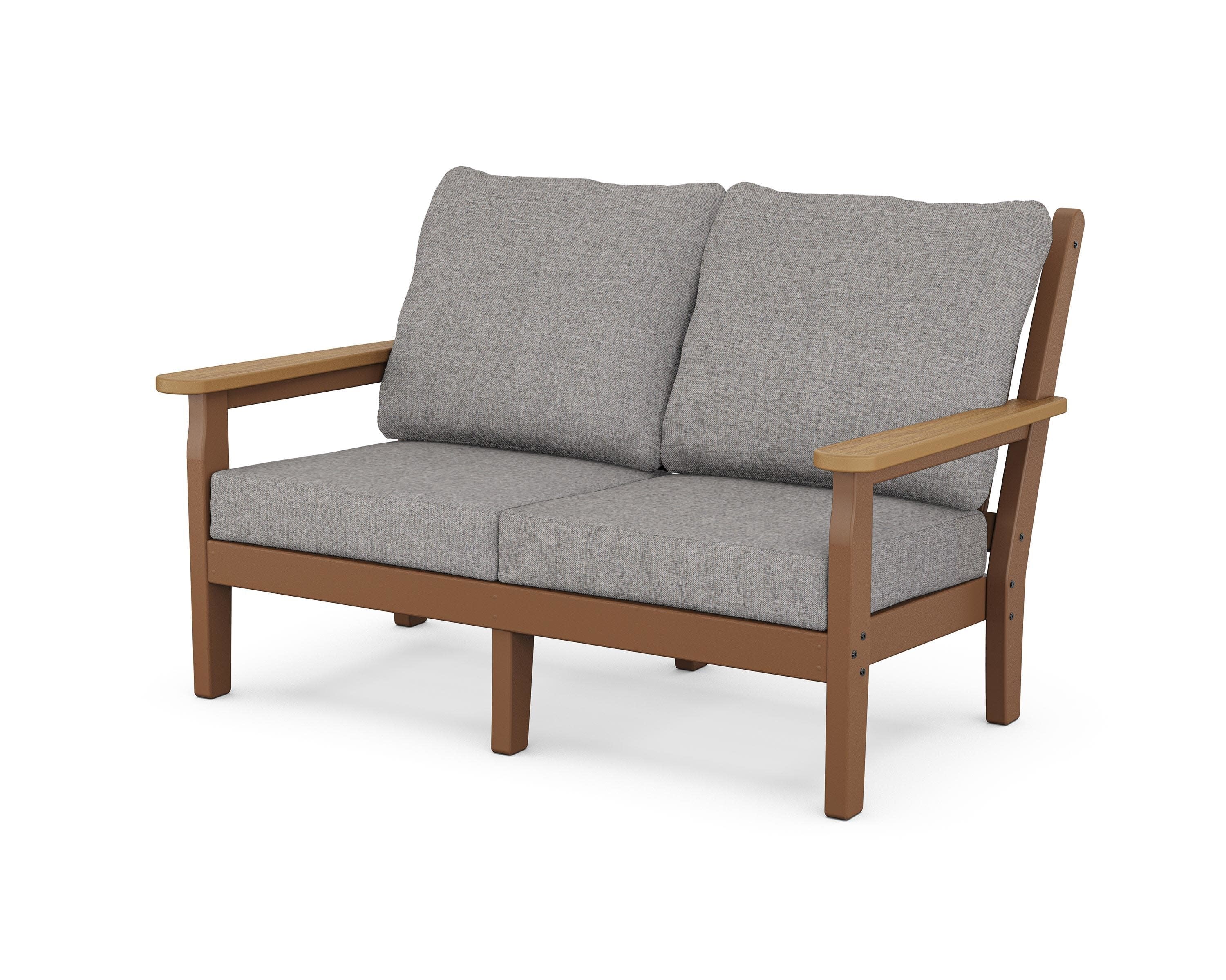 Chippendale Deep Seating Loveseat in Teak / Natural / Grey Mist