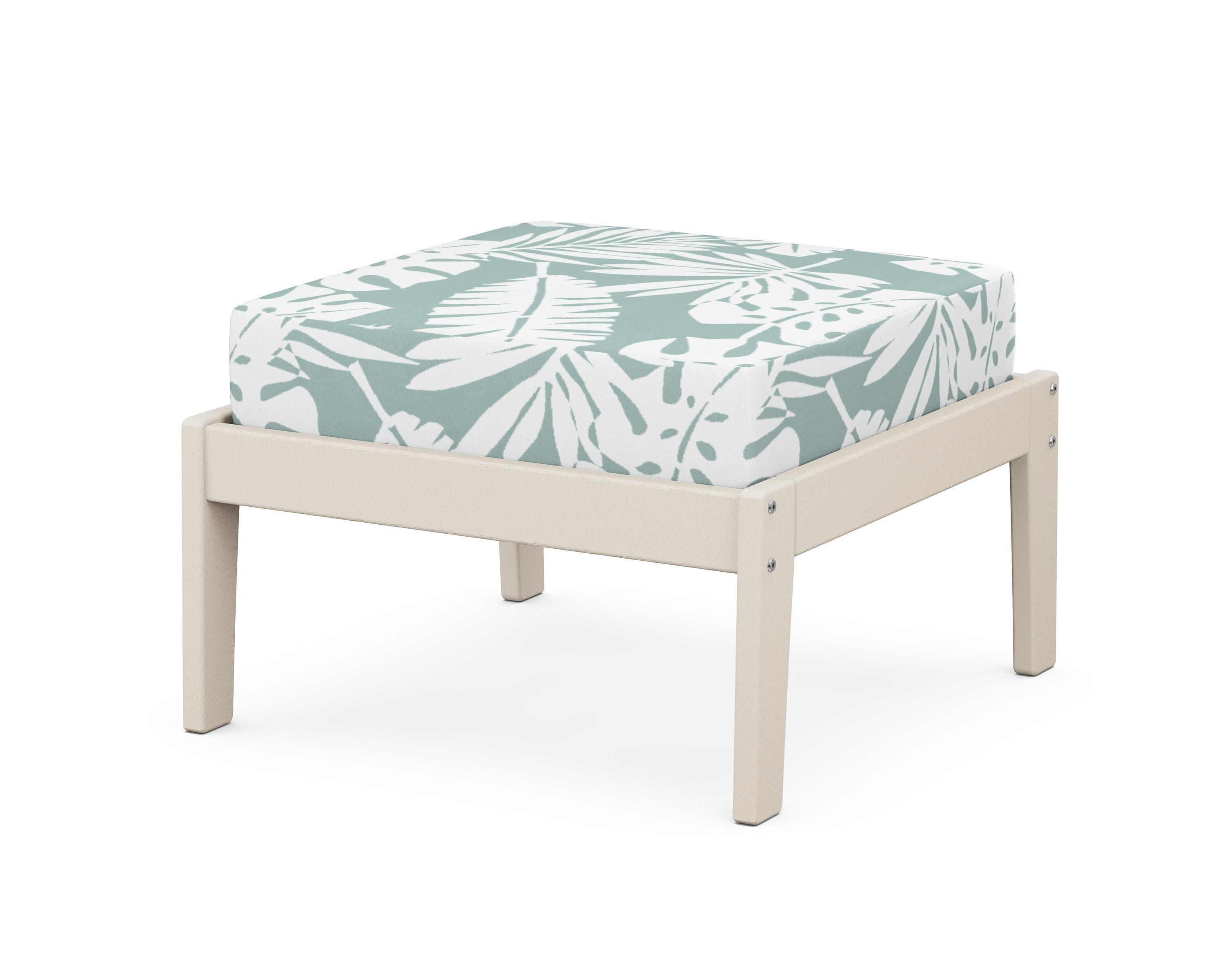 Deep Seating Ottoman in Sand / Leaf Glacier Spa
