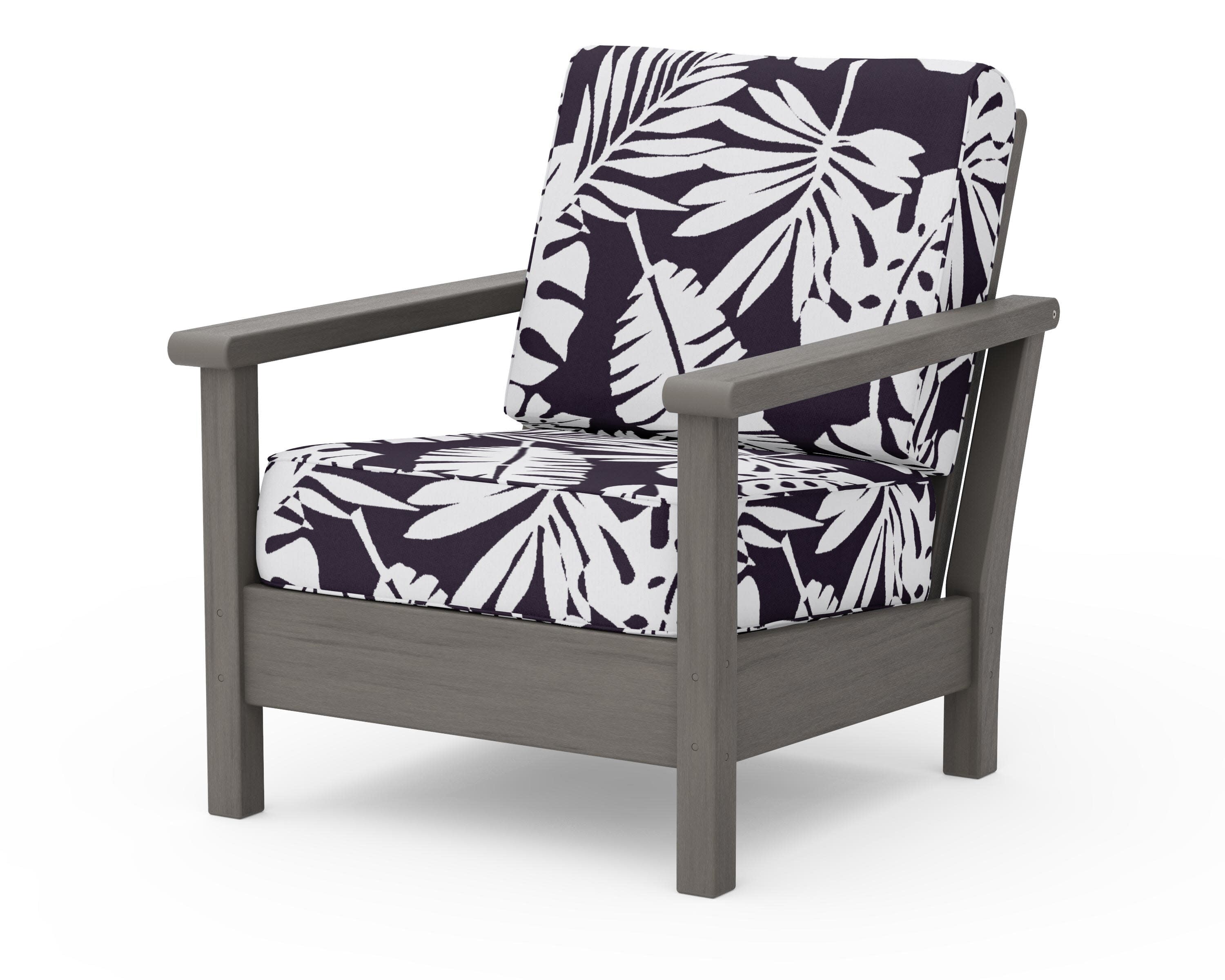 Harbour Deep Seating Chair in Driftwood / Leaf Navy