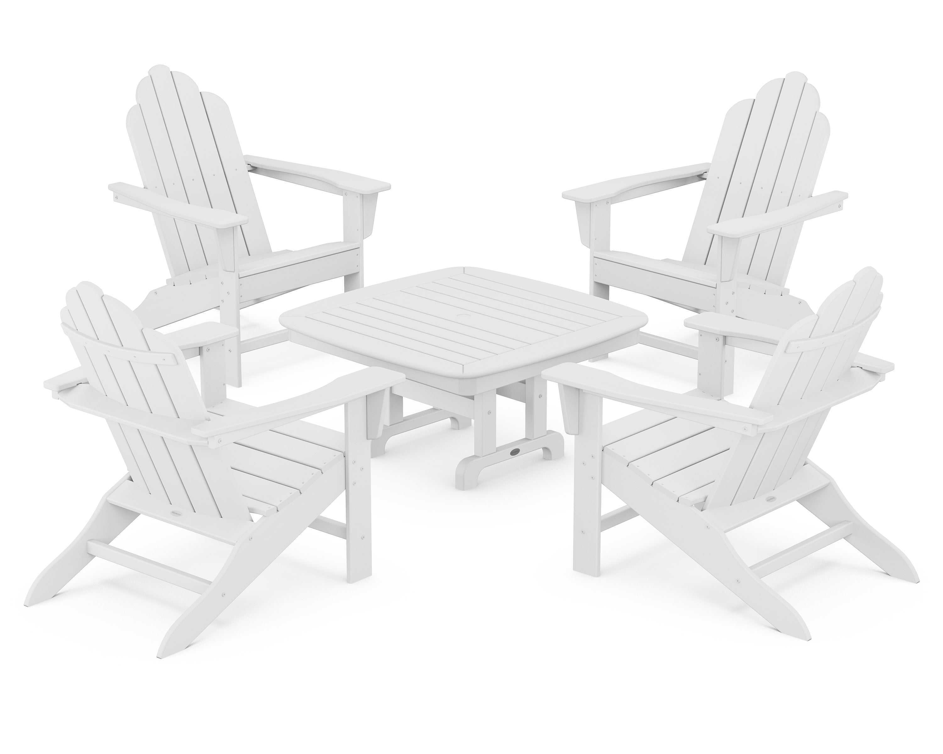 Long Island Adirondack 5-Piece Conversation Group in White