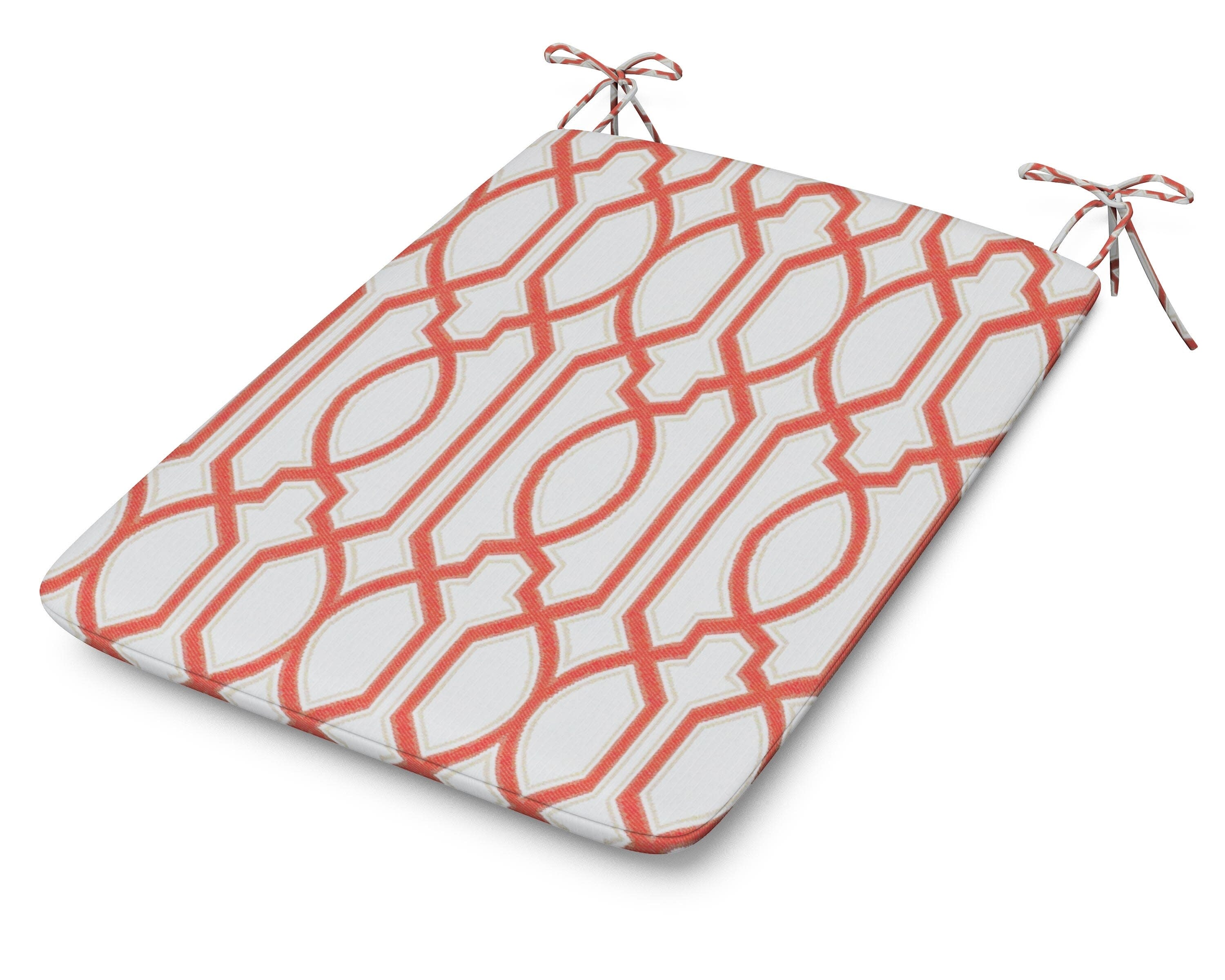 1100 Plaza Seat Pad in Chelsey Trellis Coral