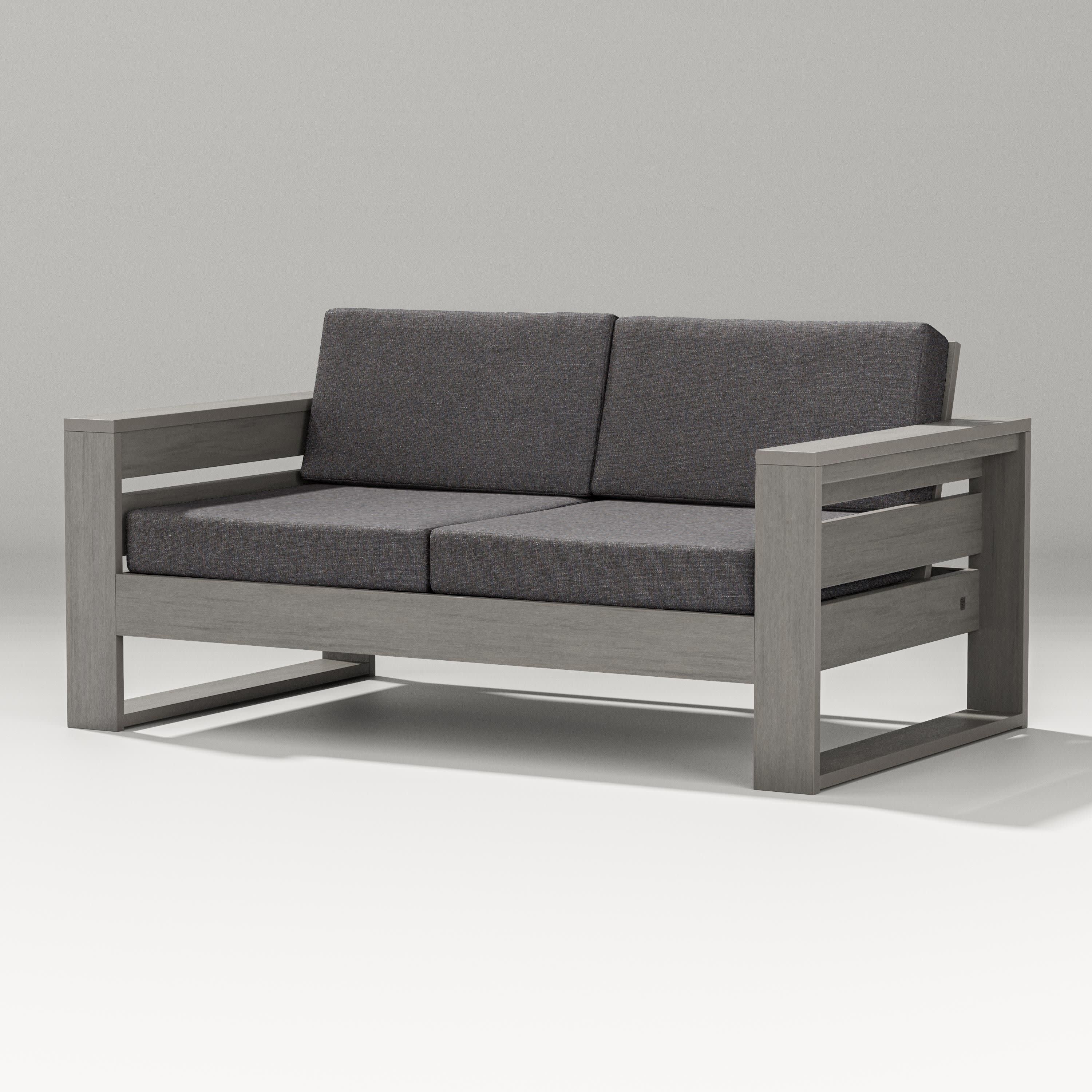 Latitude Loveseat in Driftwood / Ash Charcoal