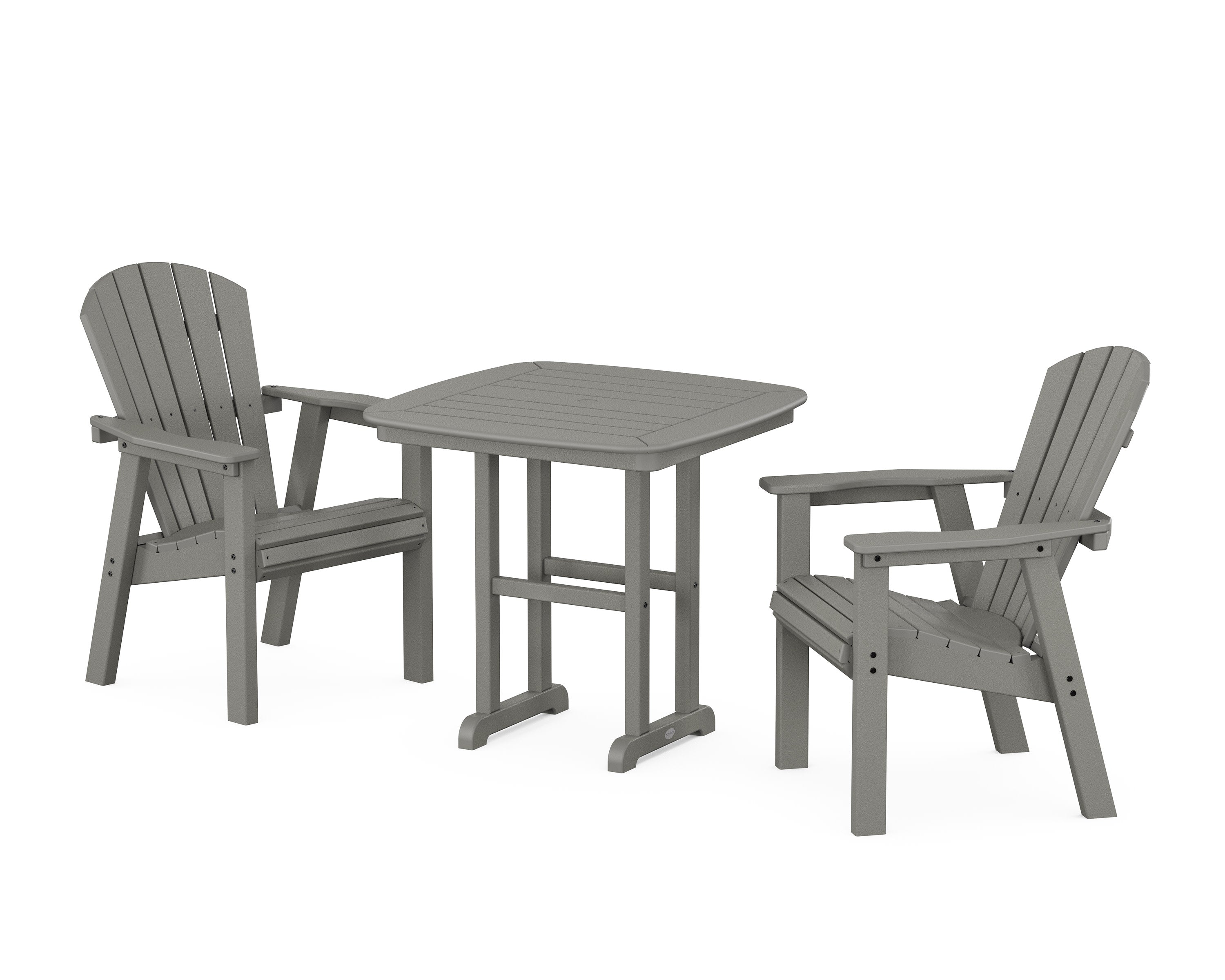 Seashell 3-Piece Dining Set in Slate Grey