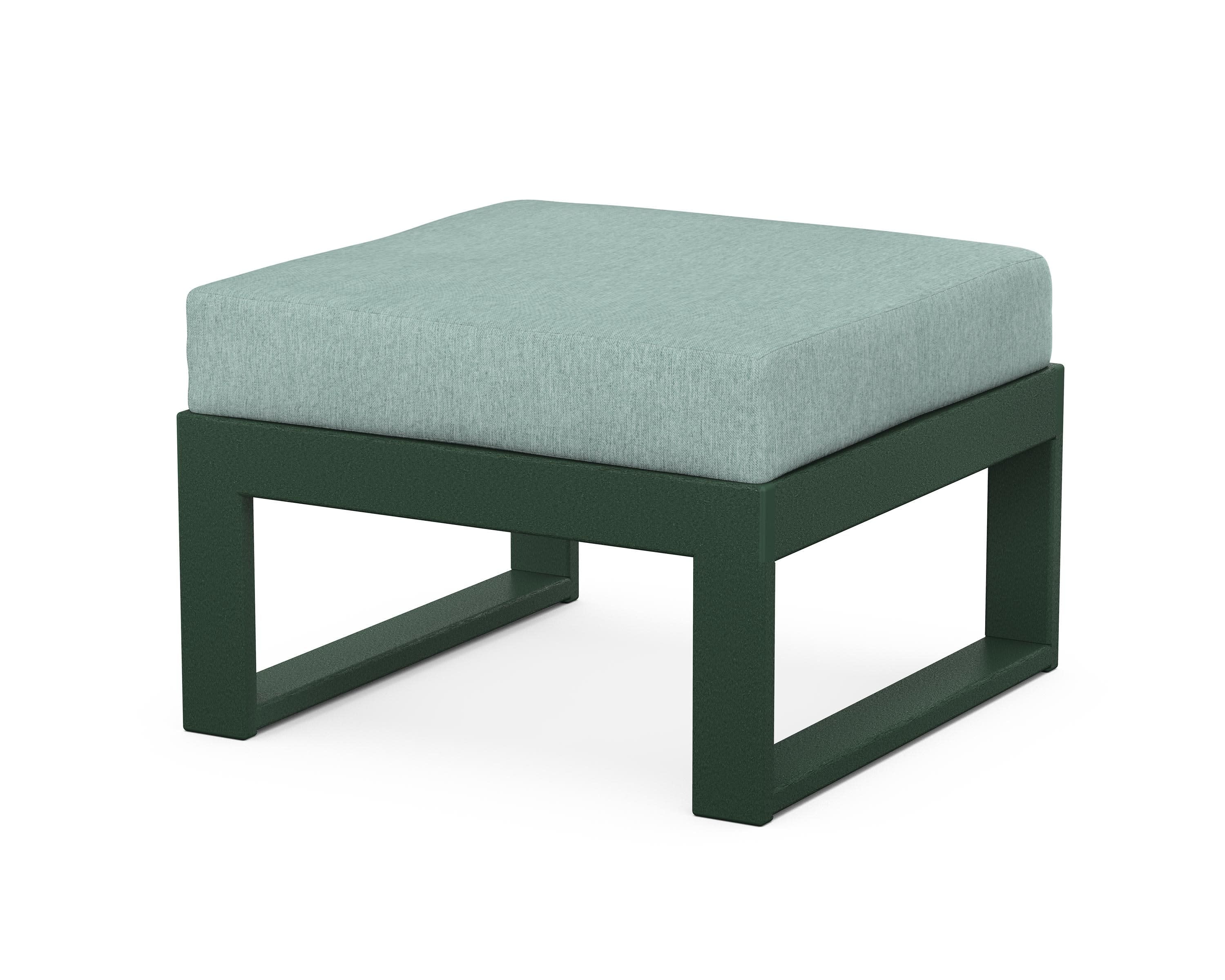 Modular Ottoman - Modern in Green / Glacier Spa