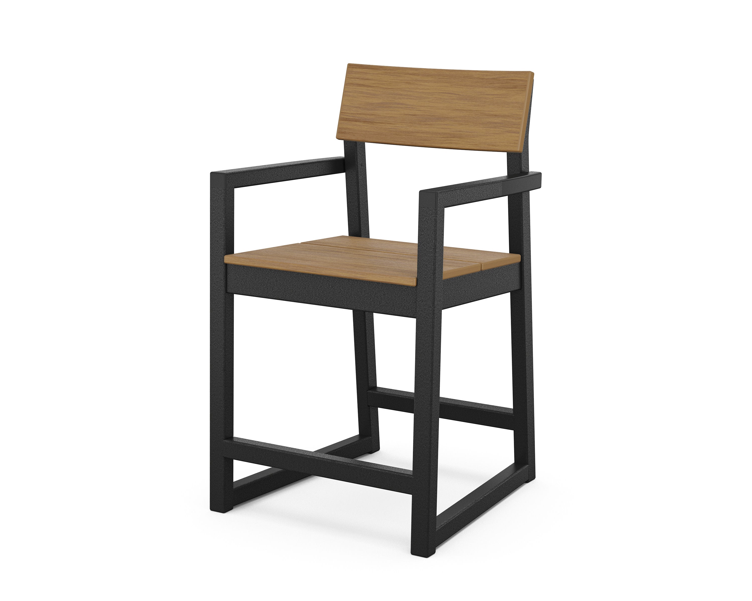 EDGE Counter Arm Chair in Black / Natural