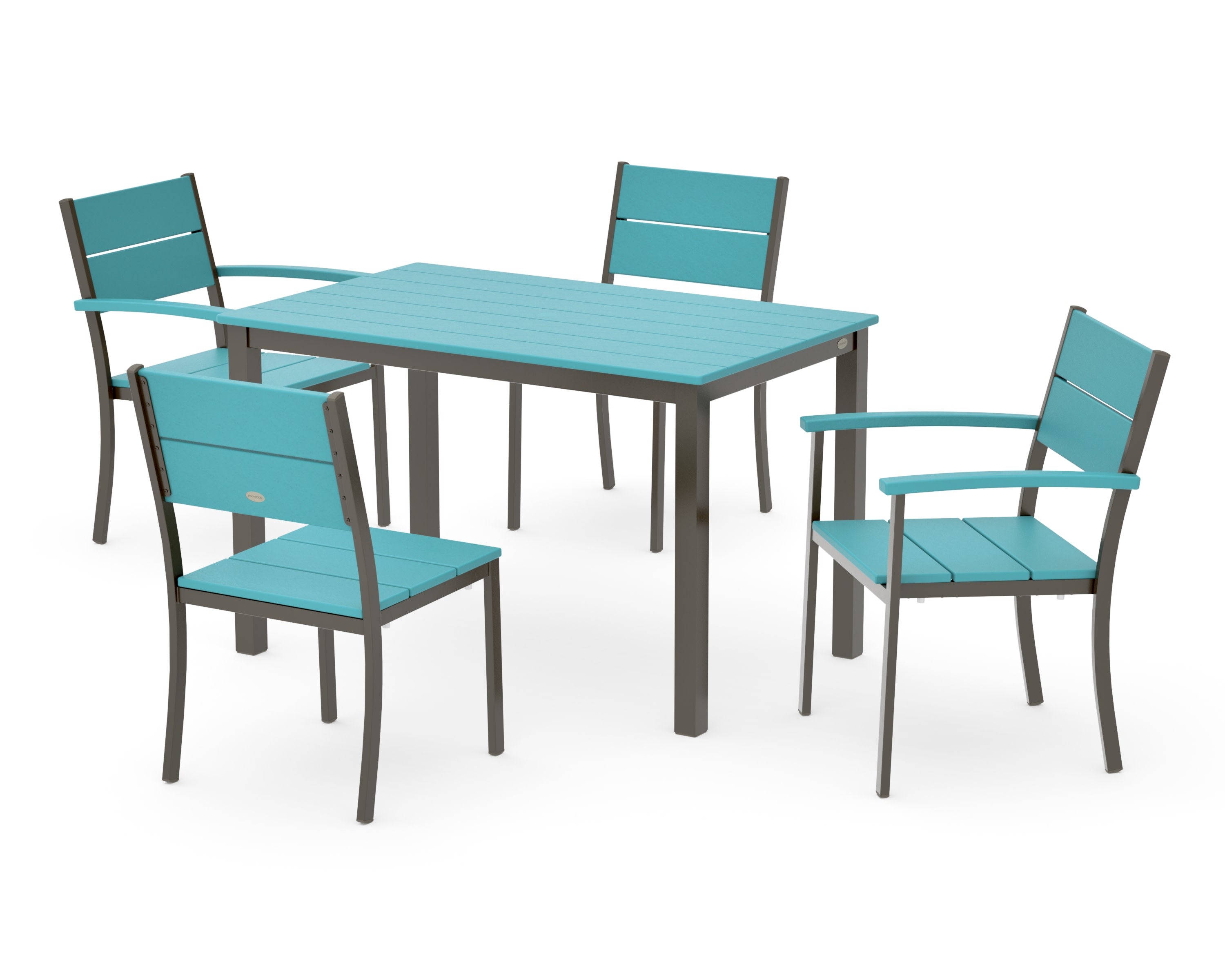 Main Street 5-Piece Dining Set in Bronze / Aruba