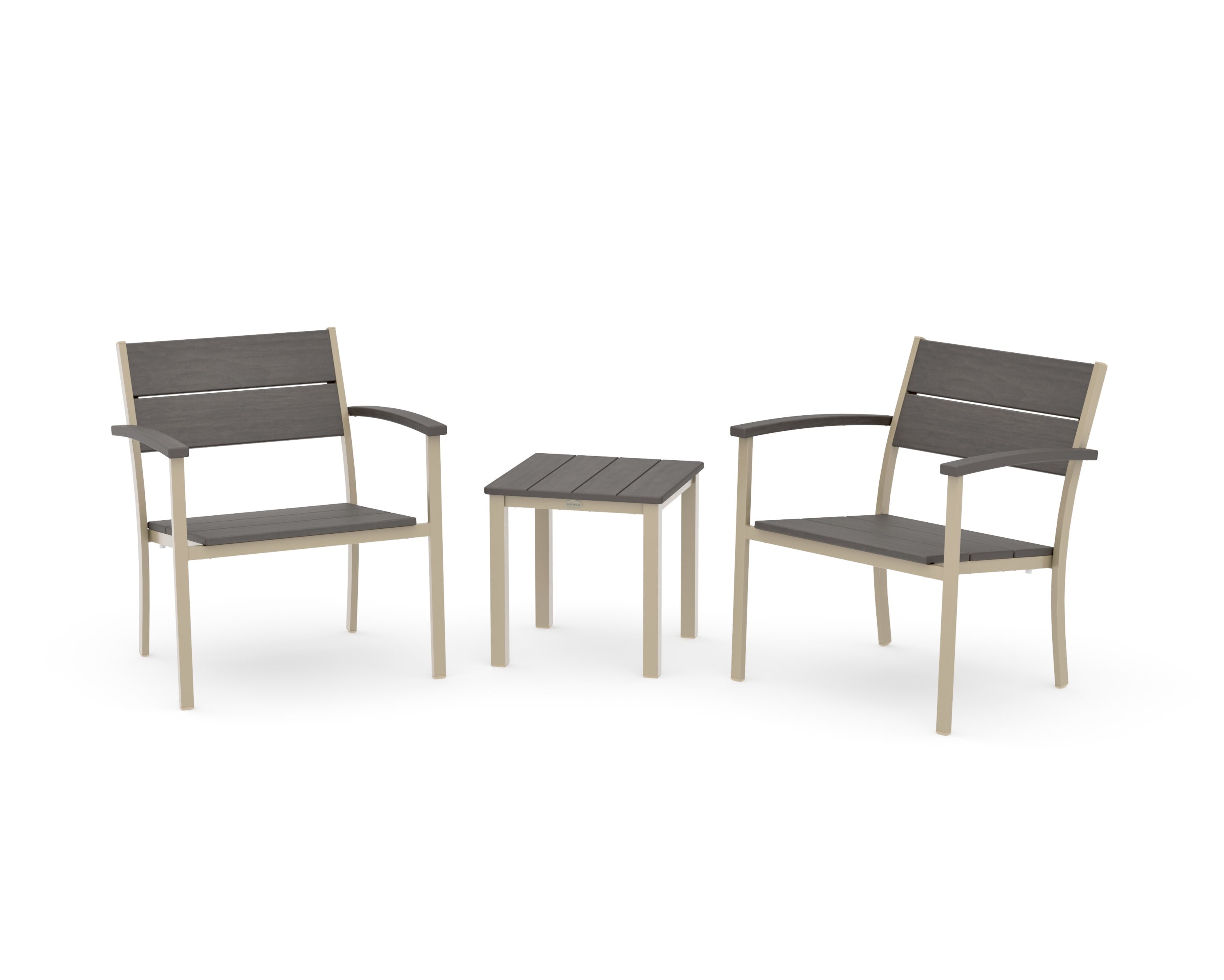 Main Street 3-Piece Lounge Chair Set in Sand / Driftwood