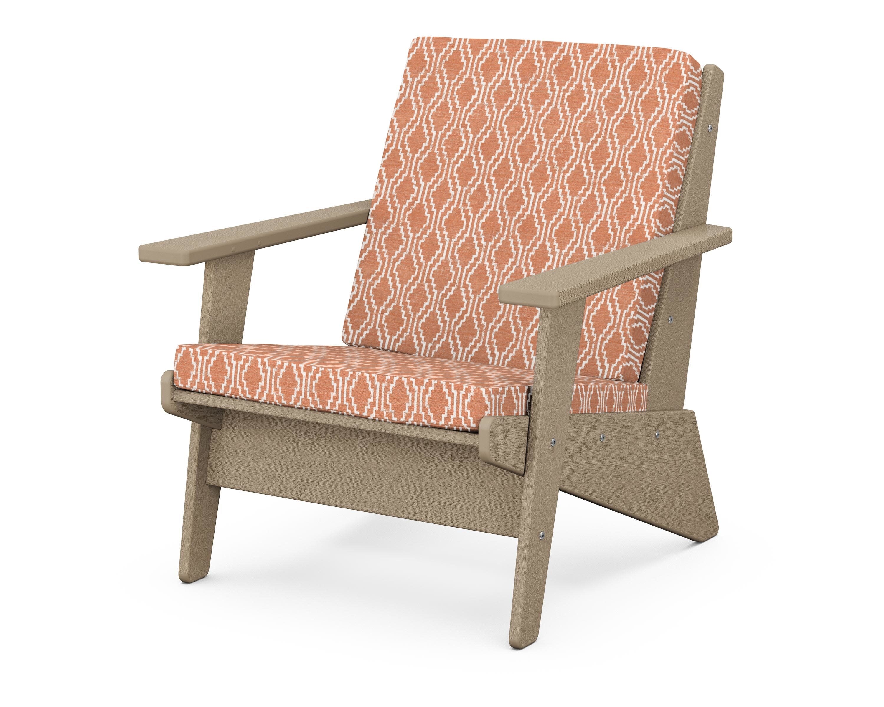 Riviera Modern Lounge Chair in Vintage Sahara / Solve Clay