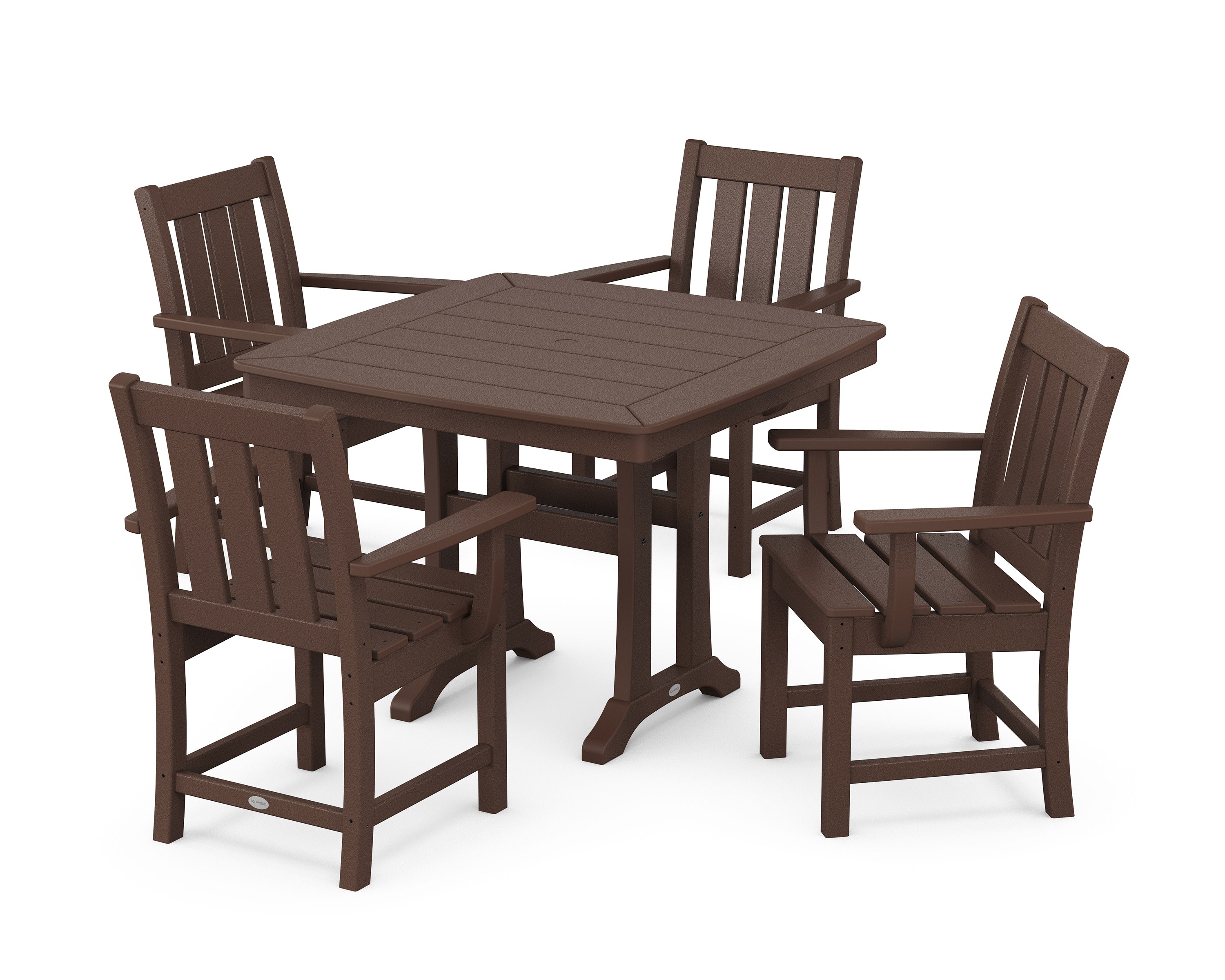 Oxford 5-Piece Dining Set with Trestle Legs in Mahogany