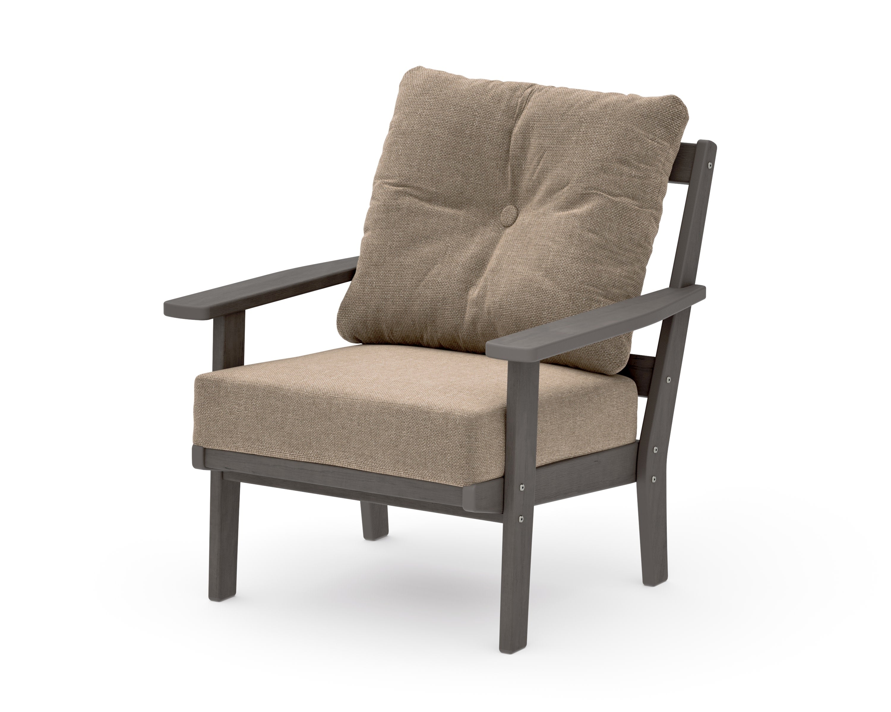 Oxford Deep Seating Chair in Driftwood / Spiced Burlap