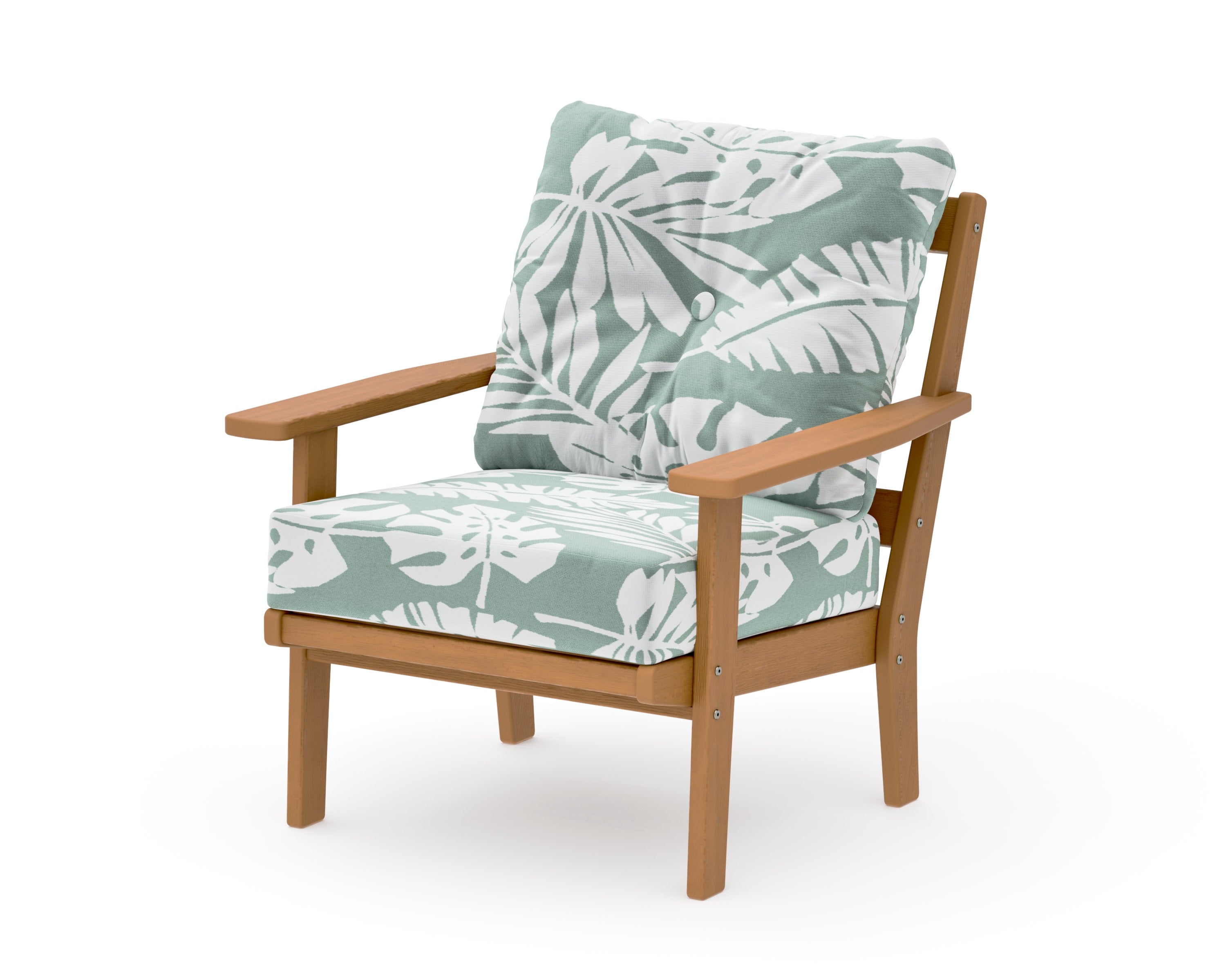 Prairie Deep Seating Chair in Natural / Leaf Glacier Spa