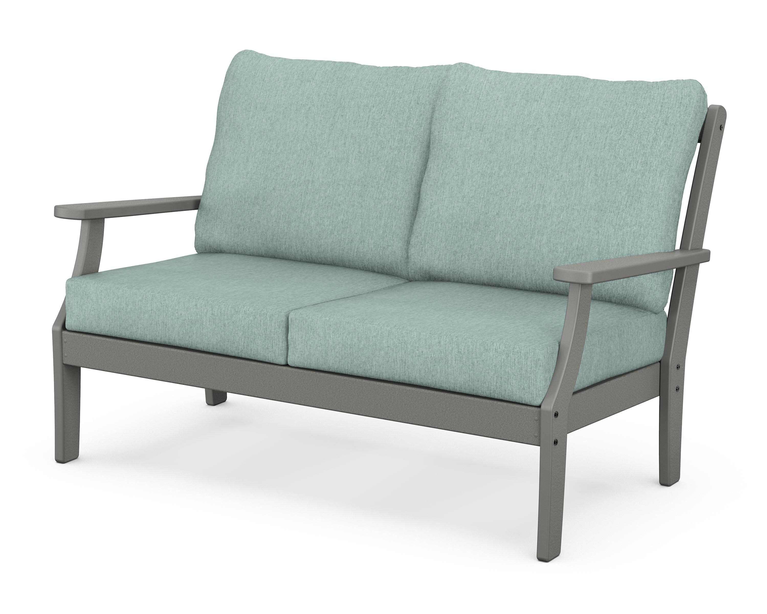 Braxton Deep Seating Loveseat in Slate Grey / Glacier Spa