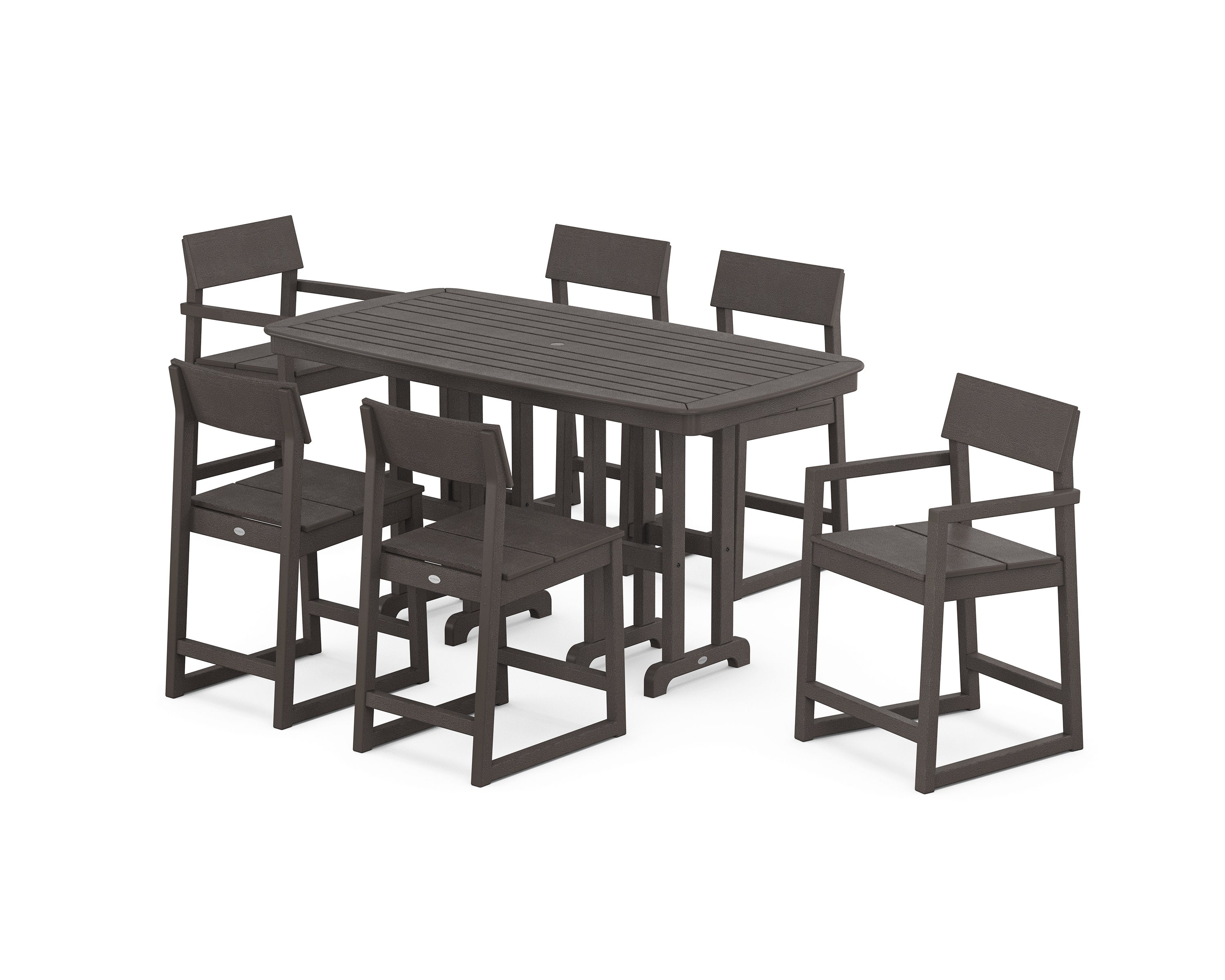 EDGE 7-Piece Counter Set in Vintage Coffee
