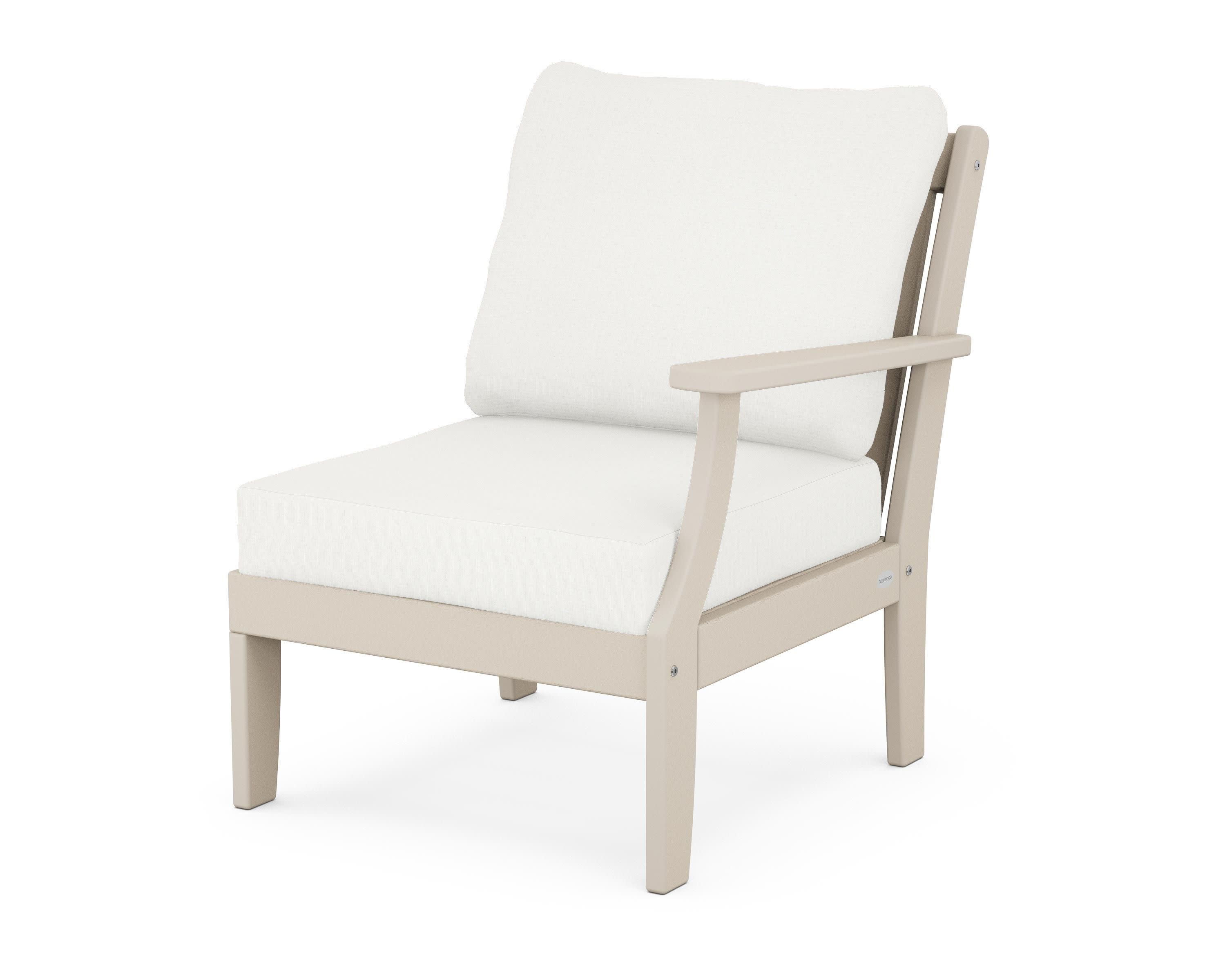 Braxton Modular Right Arm Chair in Sand / Natural Linen