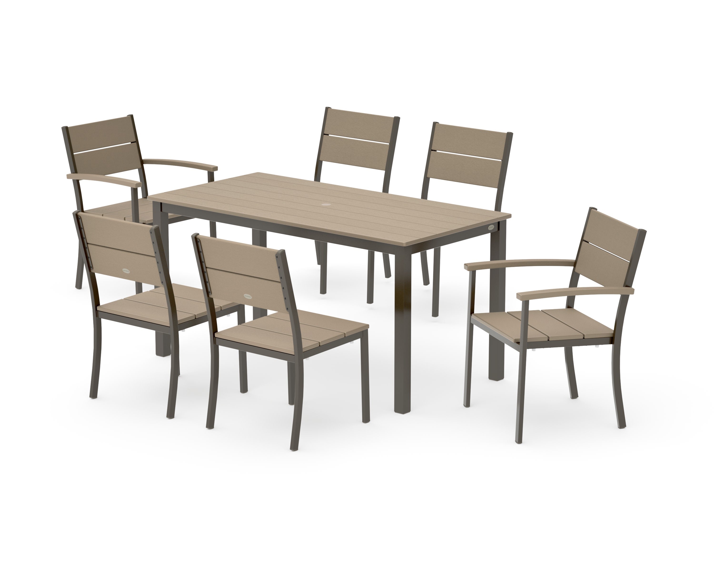 Main Street 7-Piece Dining Set in Bronze / Vintage Sahara