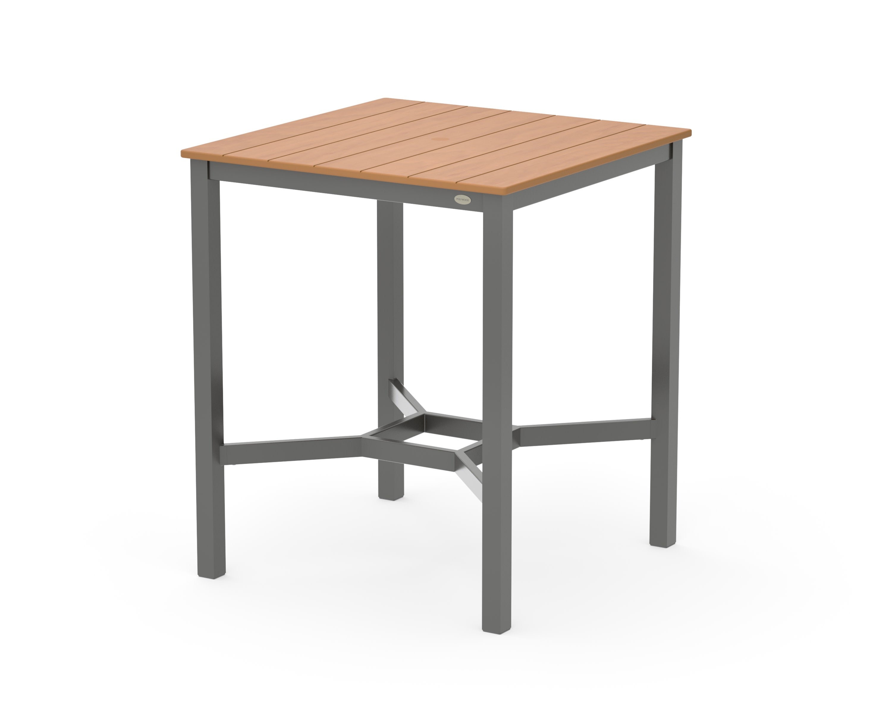 Main Street 36 x 36 Bar Table in Charcoal / Natural