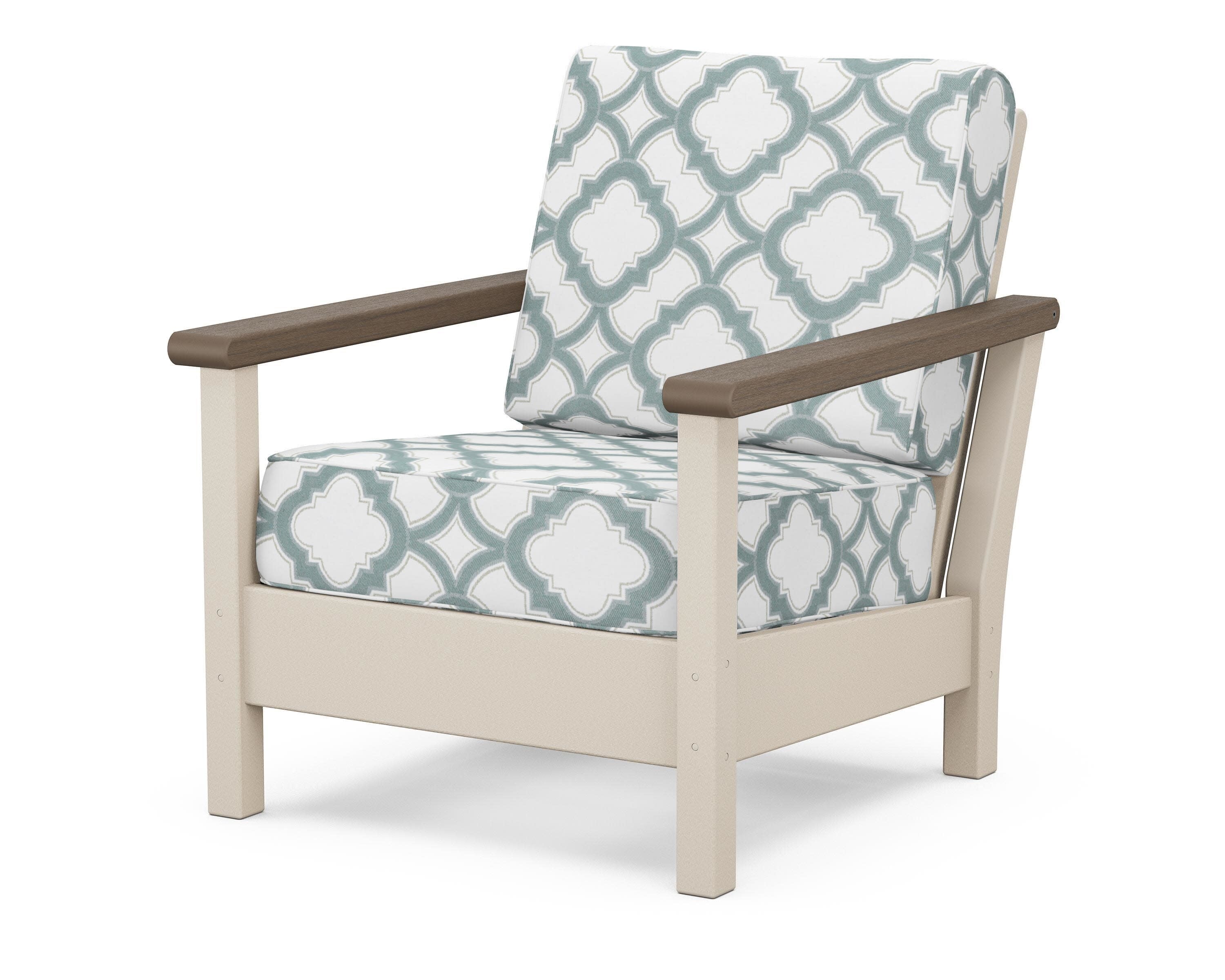 Harbour Deep Seating Chair in Sand / Kona / Trellis Glacier Spa