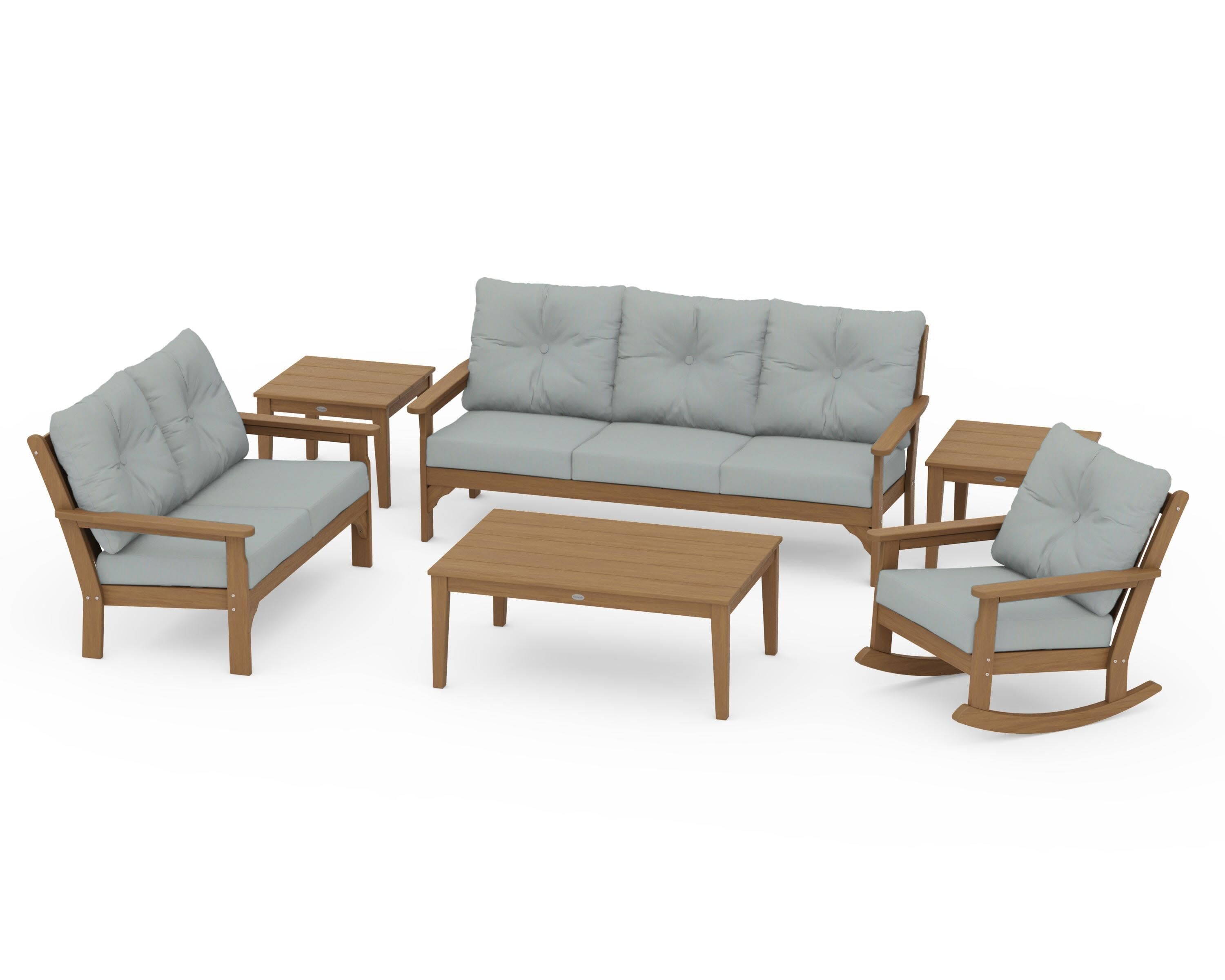 Vineyard 6-Piece Deep Seating Set in Natural / Spa