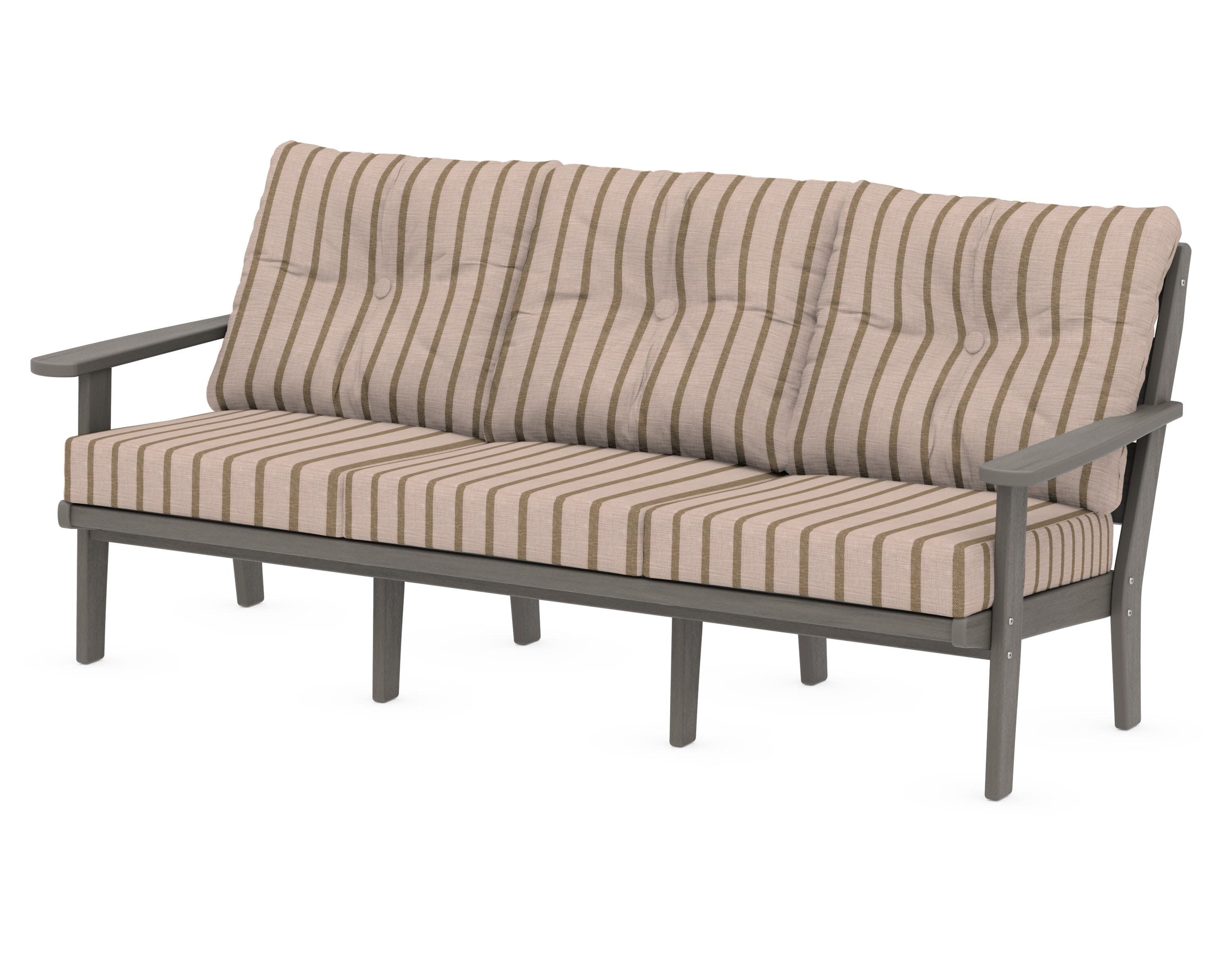 Lakeside Deep Seating Sofa in Driftwood / Unwind Cameo