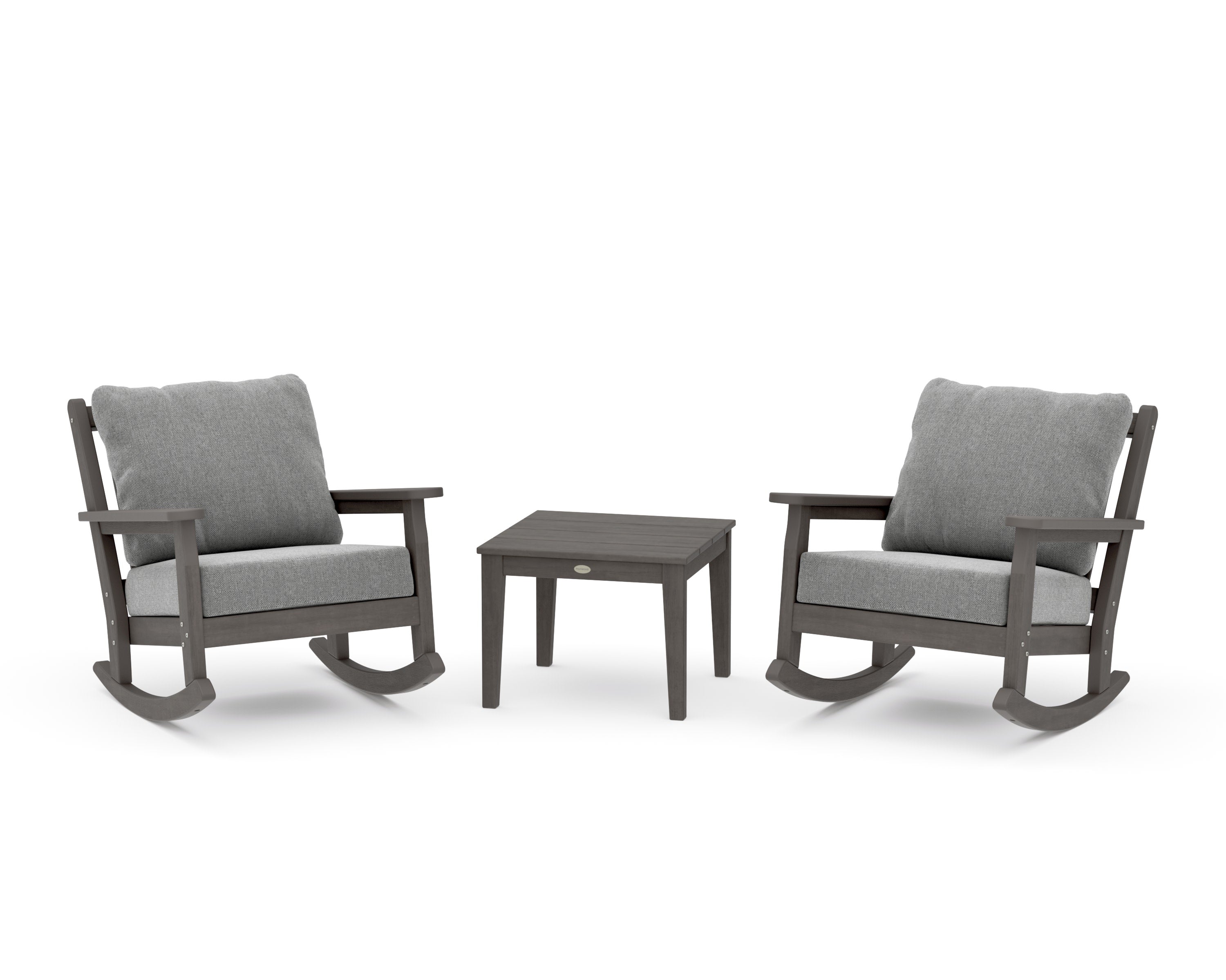 Chippendale 3-Piece Deep Seating Rocker Set in Driftwood / Grey Mist