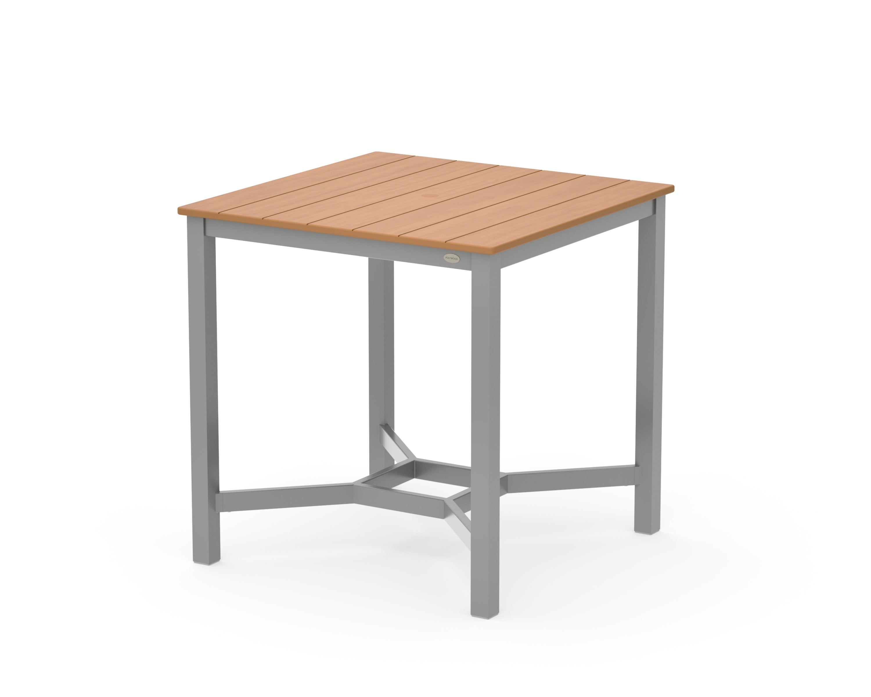 Main Street 36 x 36 Counter Table in Silver / Natural