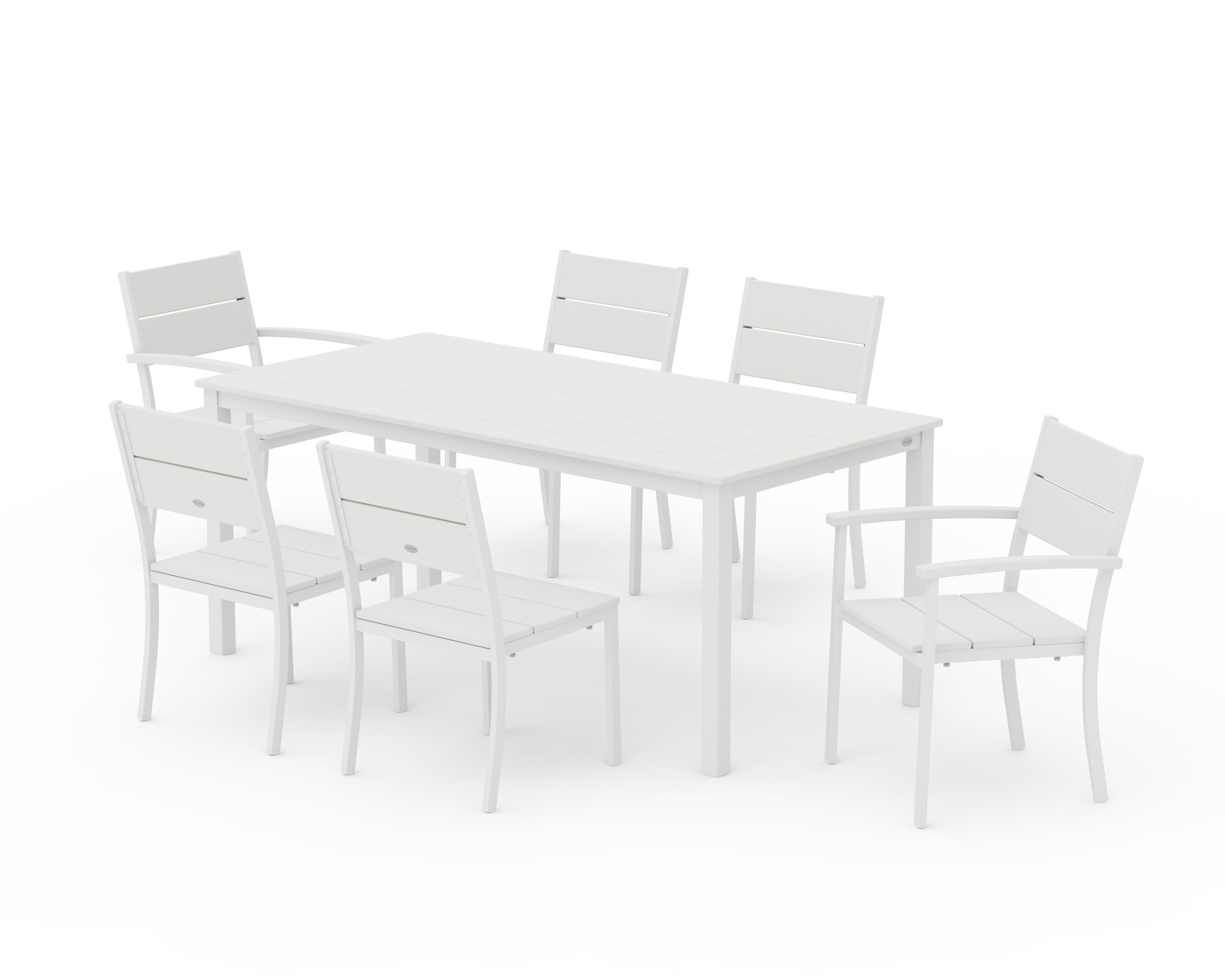 Main Street 7-Piece Dining Set in White / Vintage White