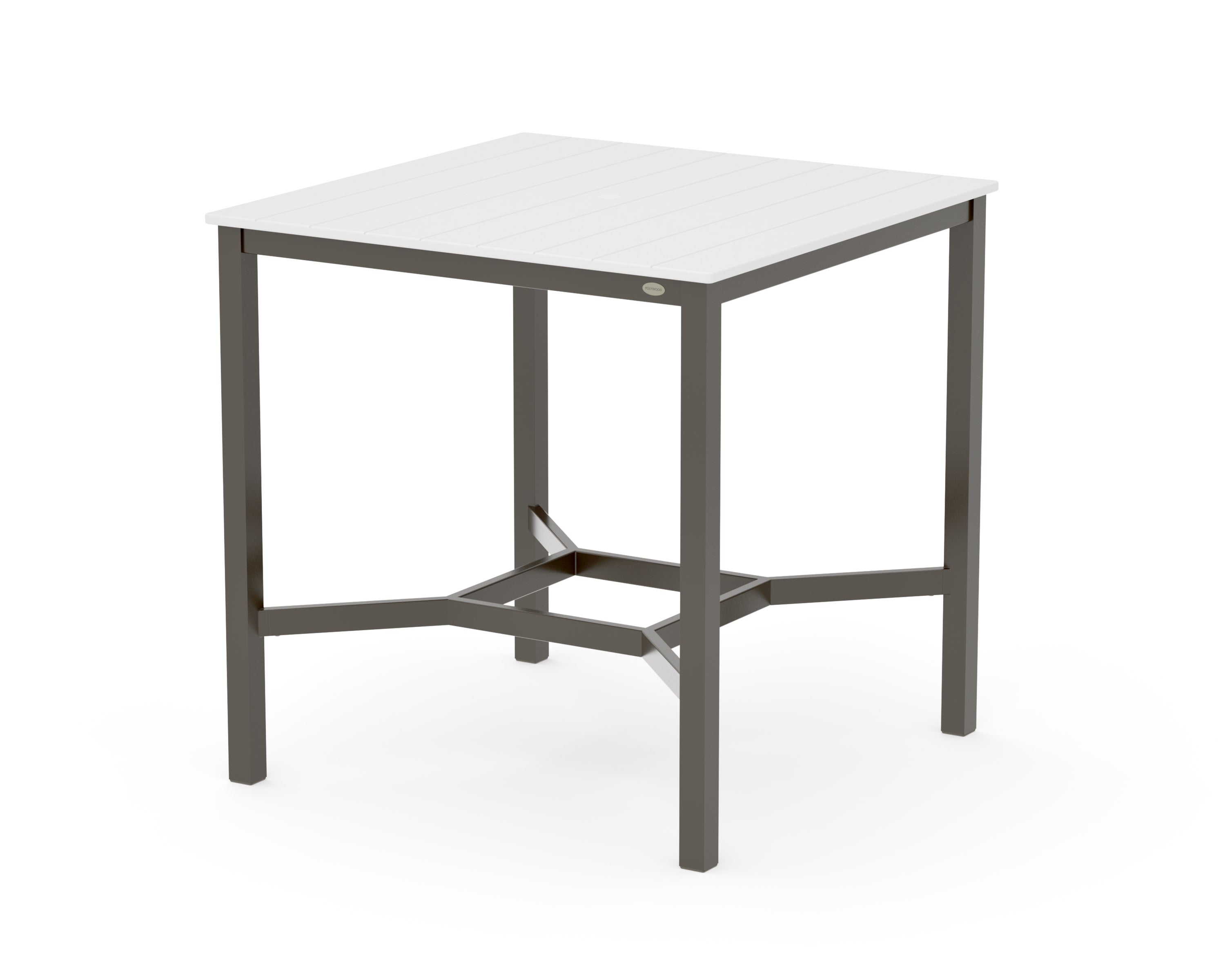 Main Street 42 x 42 Bar Table in Bronze / White