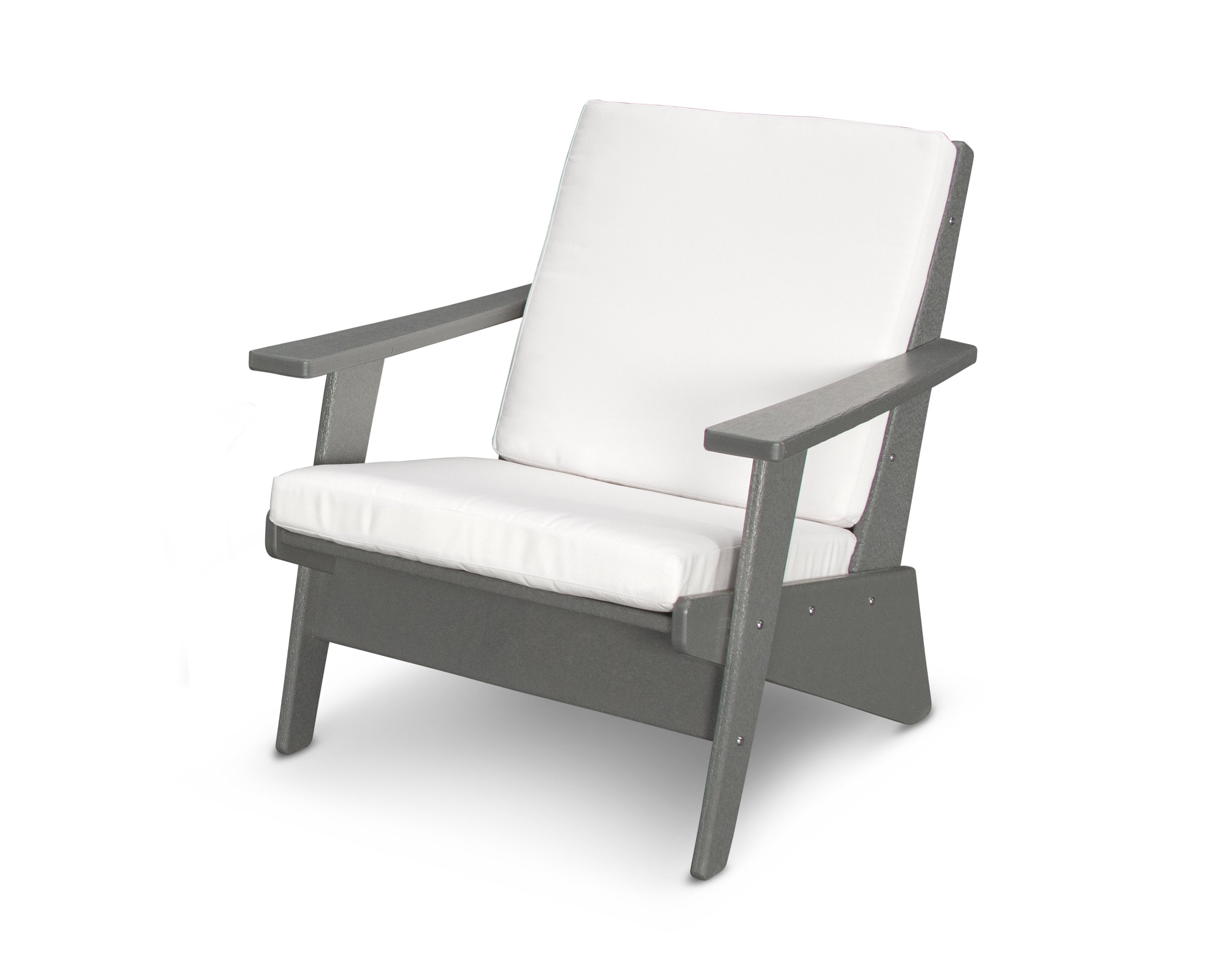 Riviera Modern Lounge Chair in Slate Grey / Natural
