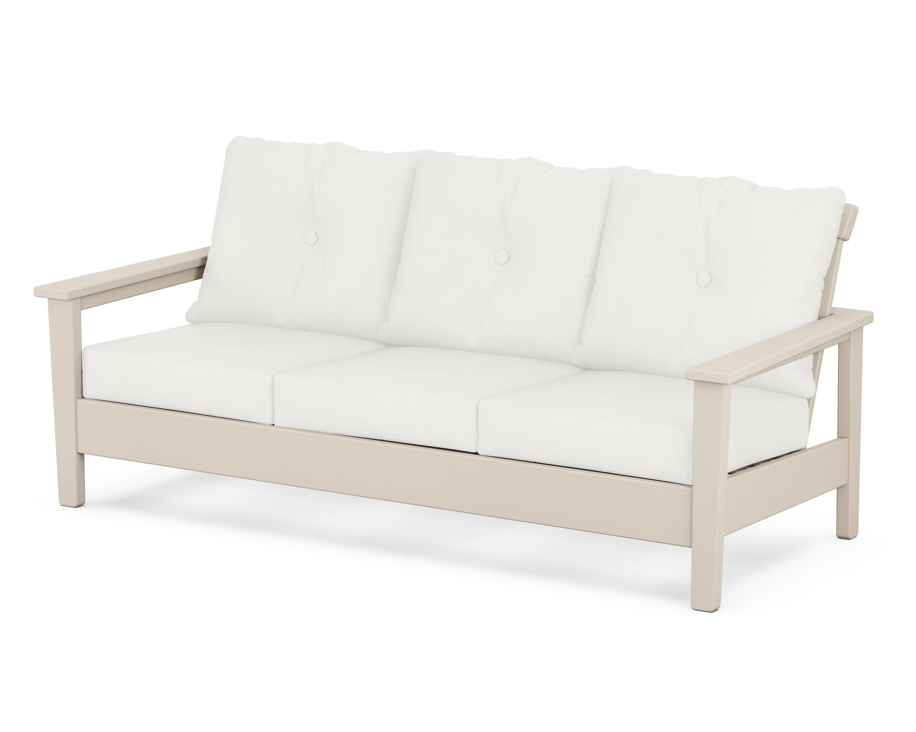 Prescott Deep Seating Sofa in Sand / Natural Linen