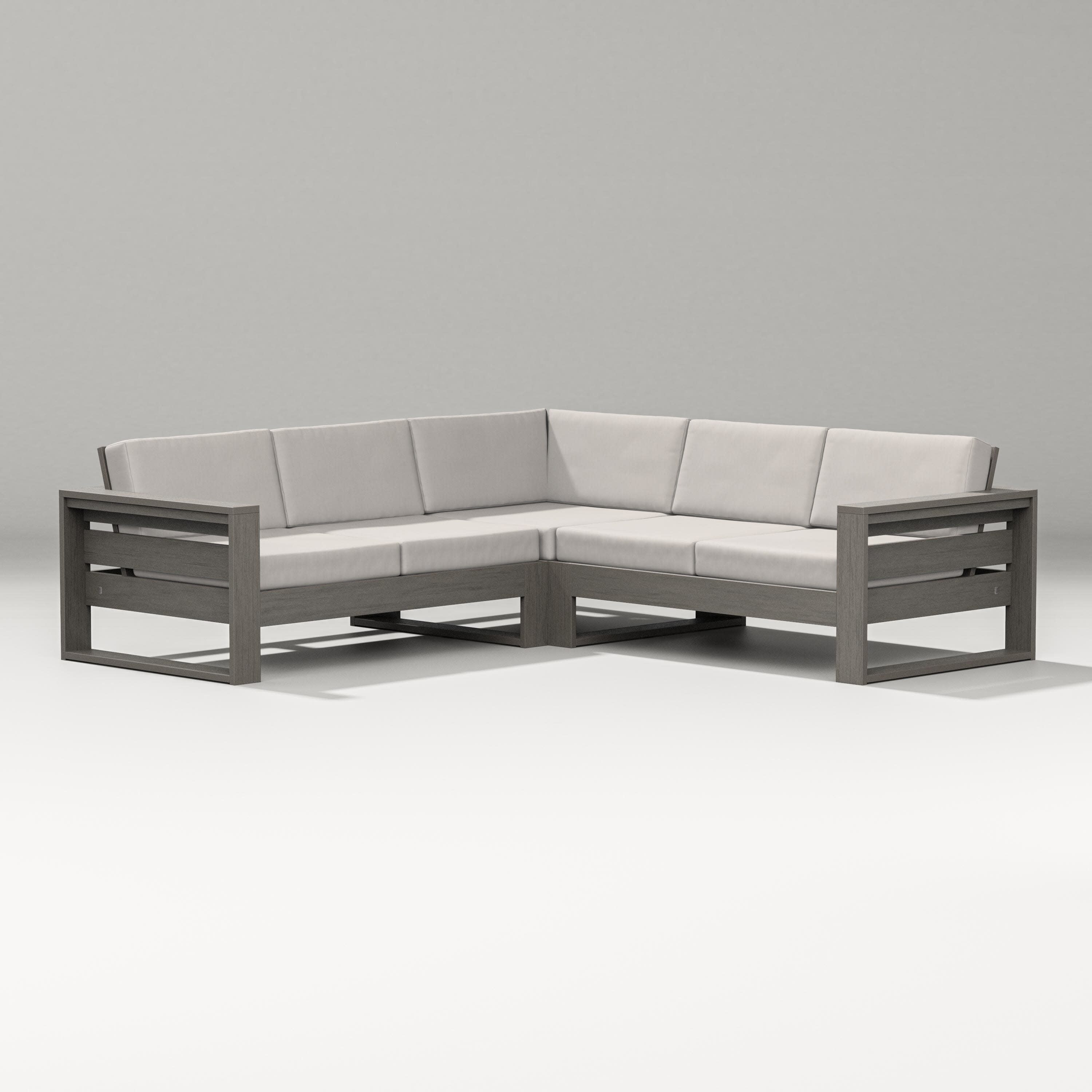 Latitude Corner Sectional in Driftwood / Cast Ash