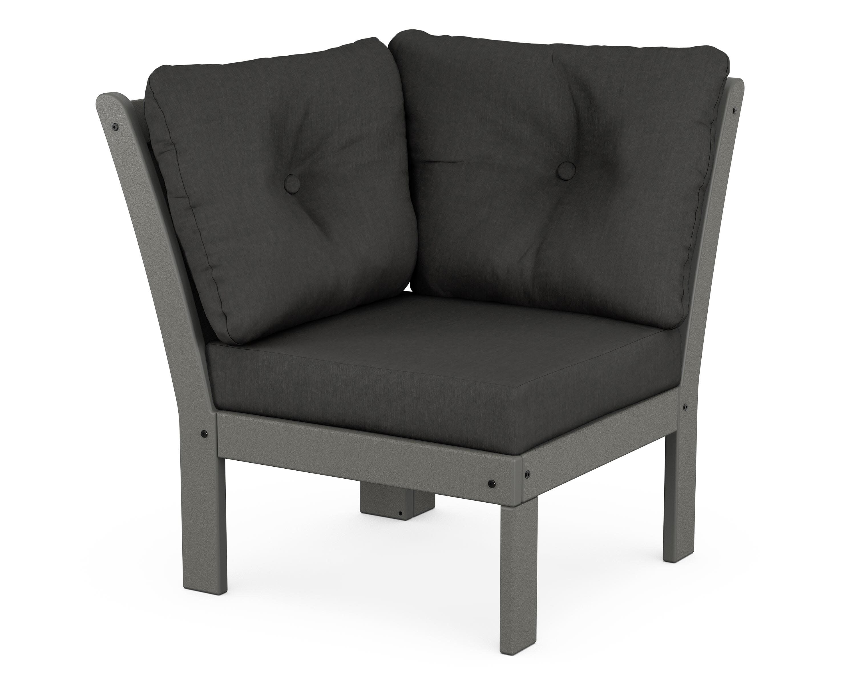 Vineyard Modular Corner Chair in Slate Grey / Spectrum Carbon